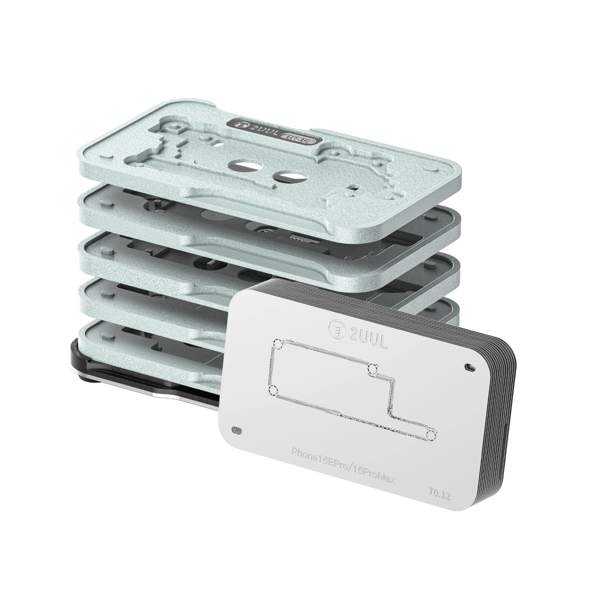 2UUL Plateforme de Rebillage 5 en 1 pour Châssis Intermédiaire (iPhone 12-16 Séries) (BH13)