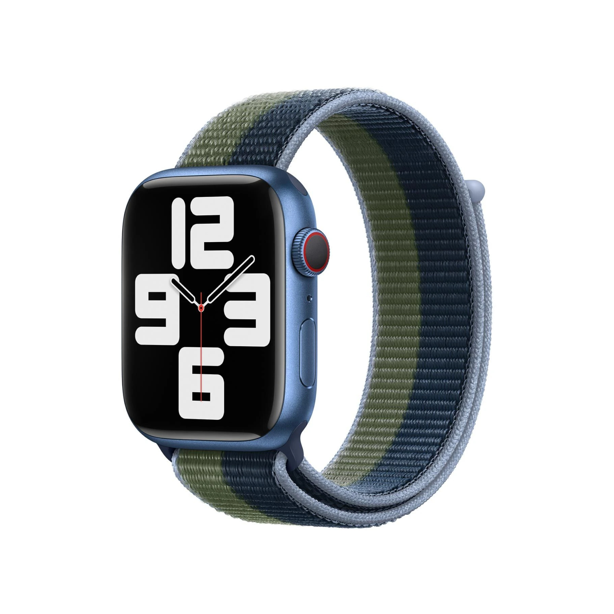 APPLE Bracelet Sport Loop Watch 41mm (Bleu Abysse/Vert Sauvage)