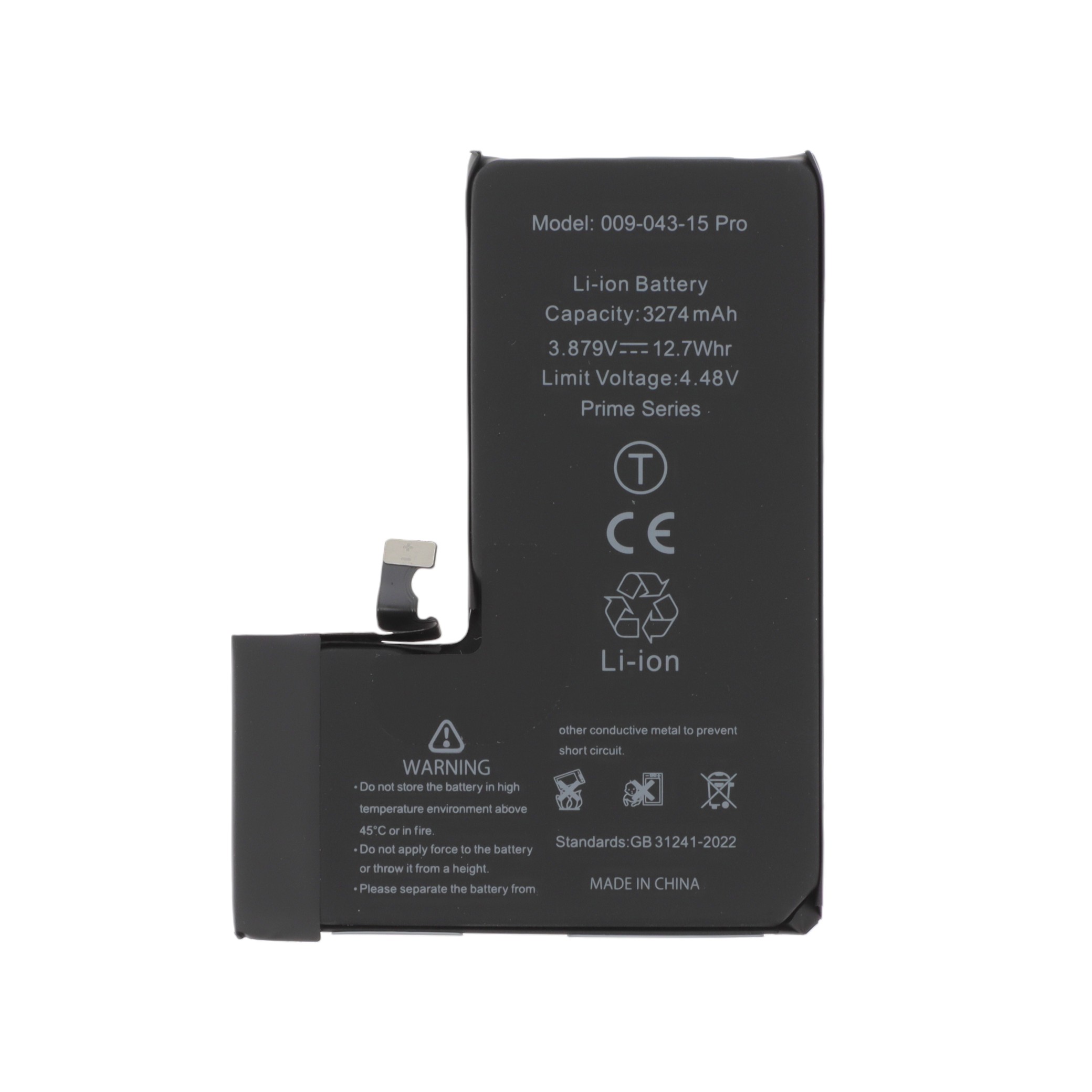 Batterie iPhone 15 Pro (Ti) (Prime)