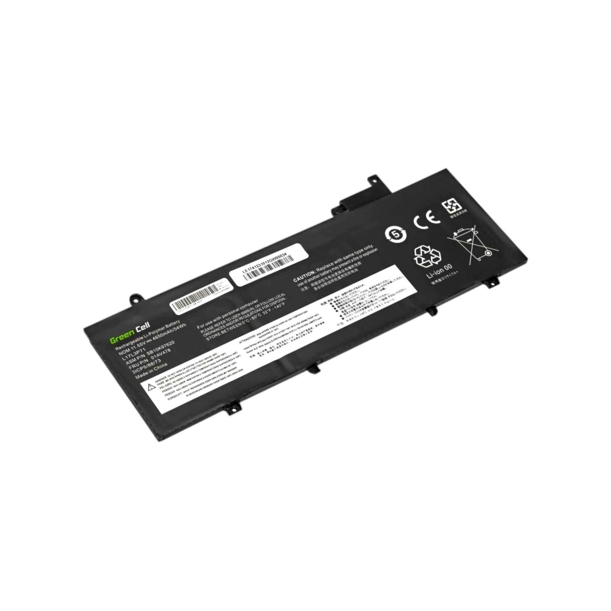 Batterie L17L3P71 Lenovo ThinkPad T480S (4650mAh)