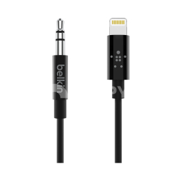 BELKIN Câble Jack 3,5mm vers Lightning MFi 0,9m (Noir)