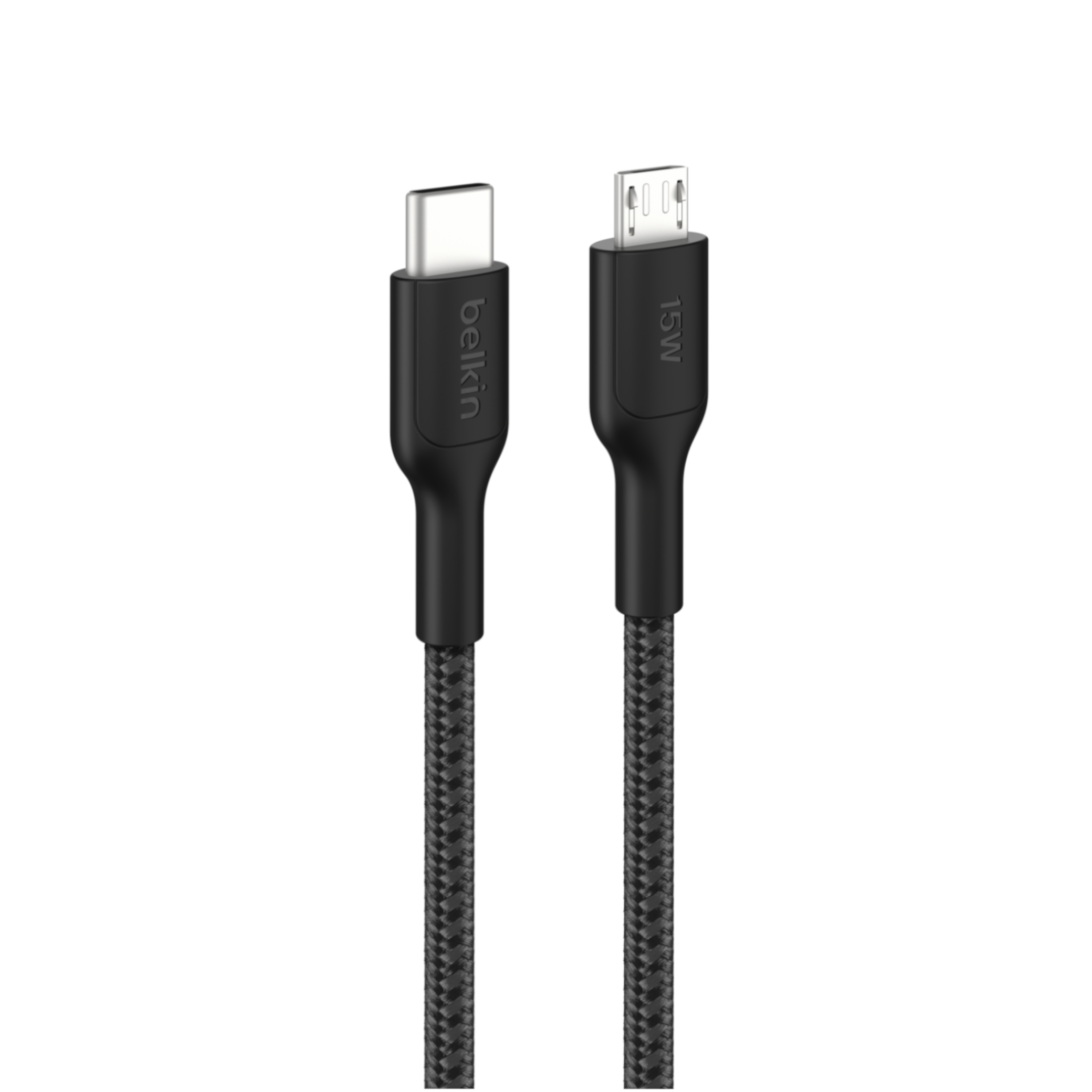 BELKIN Câble Tressé PCR USB-C vers Micro-USB 2.0 1m (Noir)