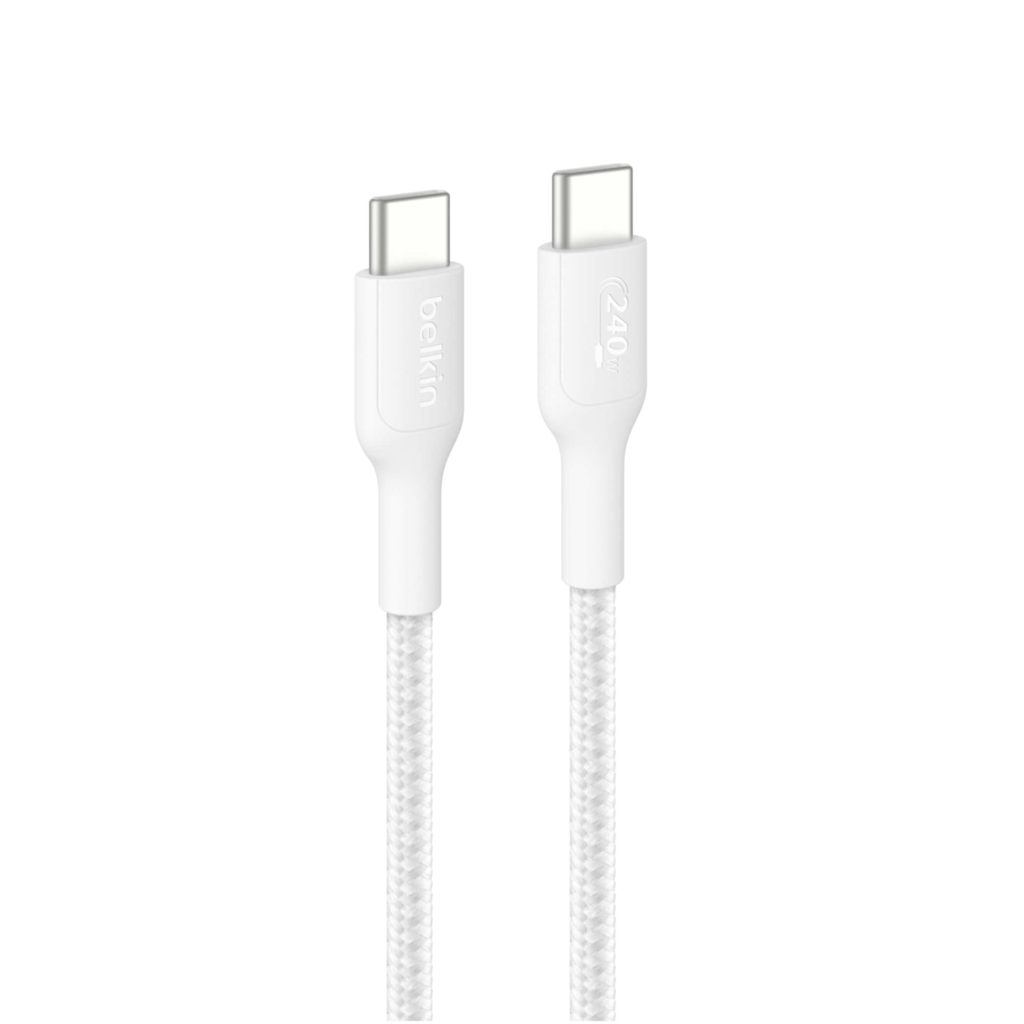 BELKIN Câble Tressé PCR USB-C vers USB-C 240W 2.0 1m (Blanc)