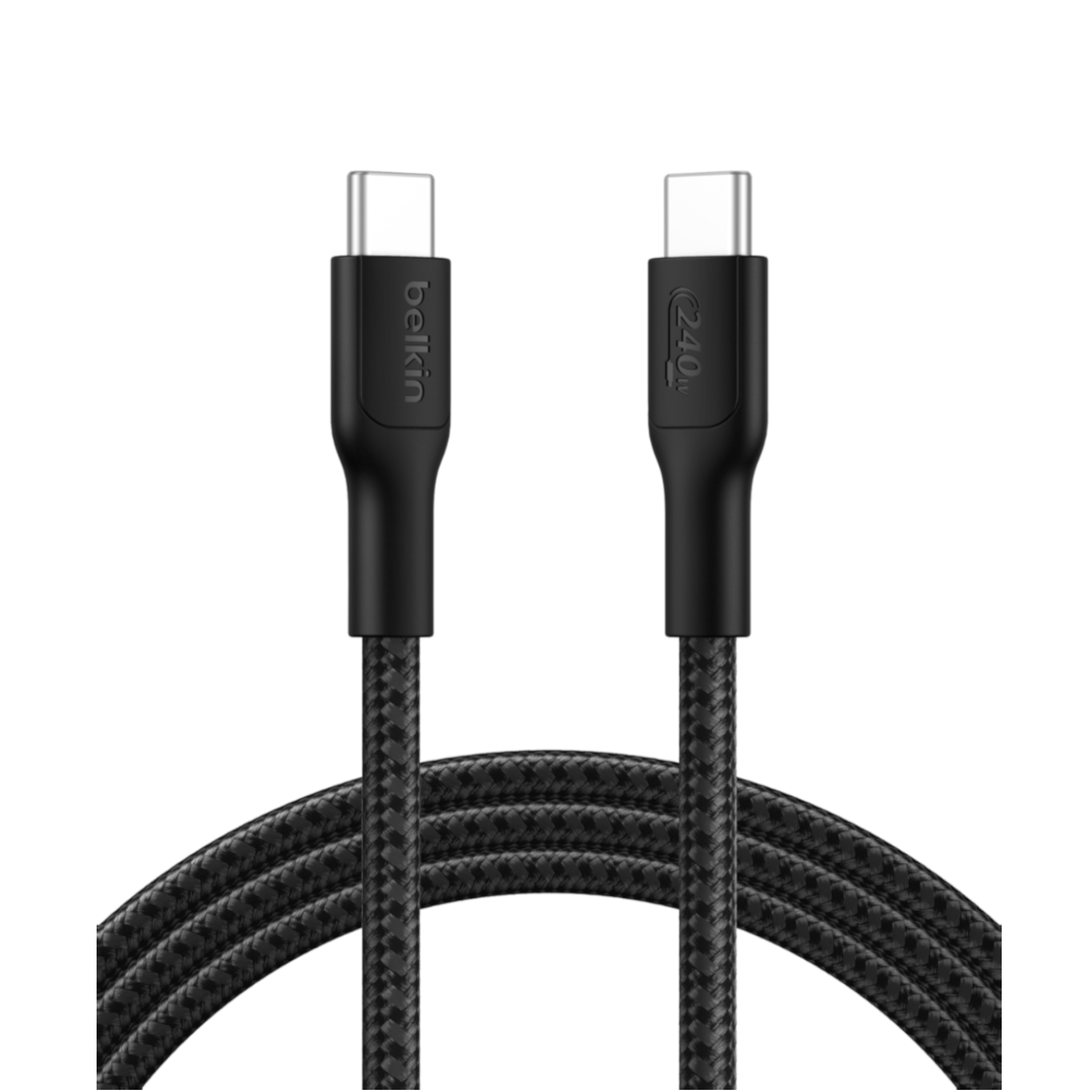 BELKIN Câble Tressé PCR USB-C vers USB-C 240W 2.0 2m (Noir)