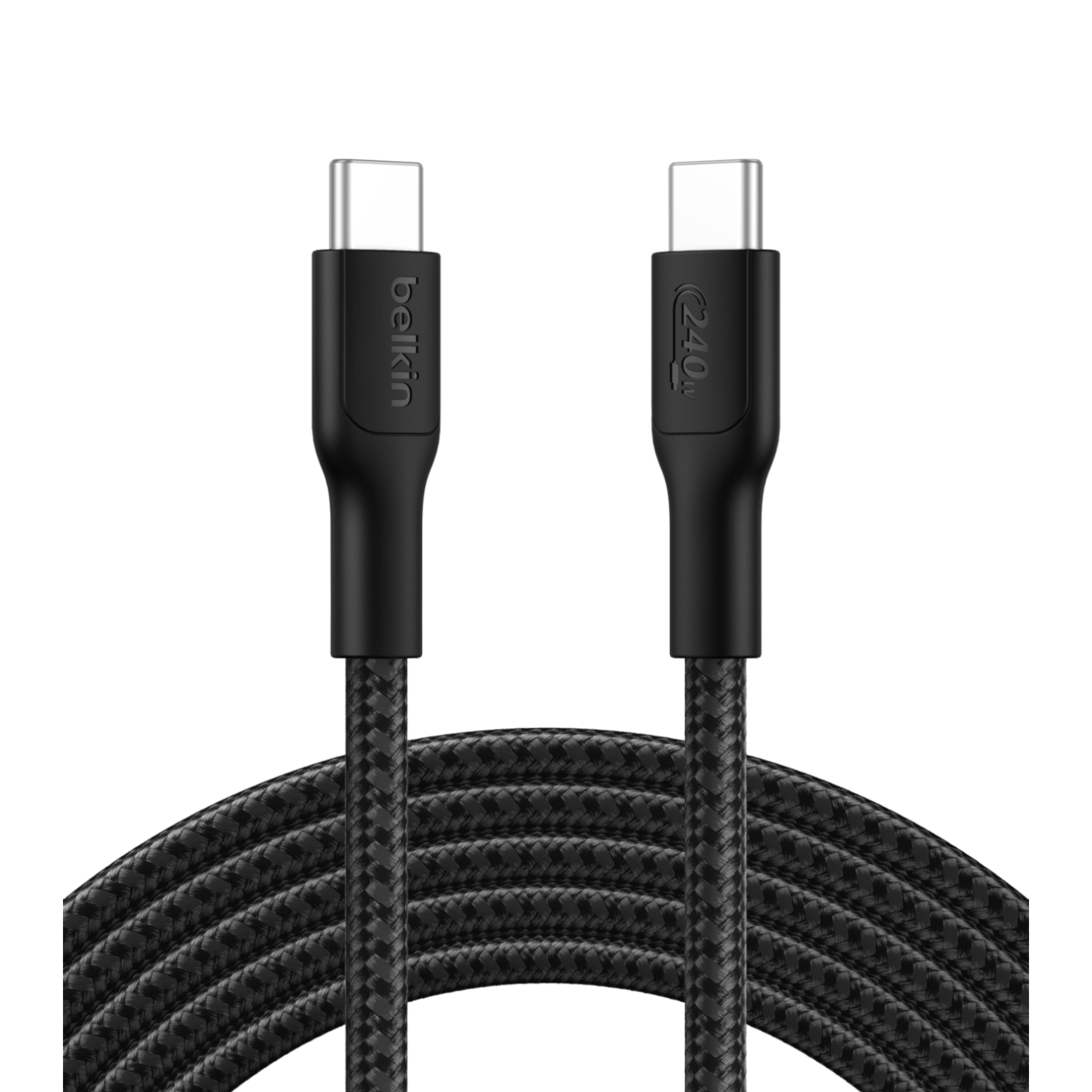 BELKIN Câble Tressé PCR USB-C vers USB-C 240W 2.0 3m (Noir)