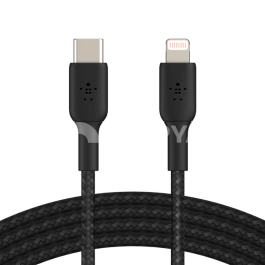 BELKIN Câble tressé USB-C vers Lightning 1m (Noir)