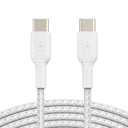 BELKIN Câble Tressé USB-C vers USB-C 1m (Blanc)