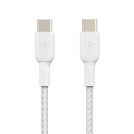 BELKIN Câble tressé USB-C vers USB-C 2m (Blanc)