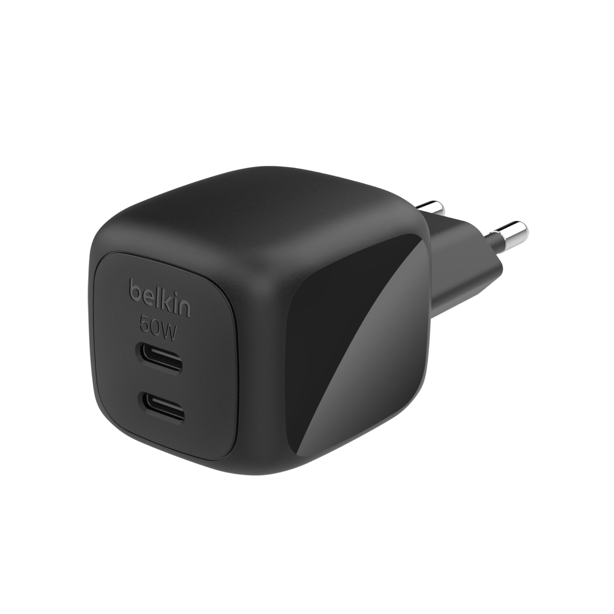 BELKIN Chargeur Secteur GaN 2 Ports USB-C 50W (Noir)