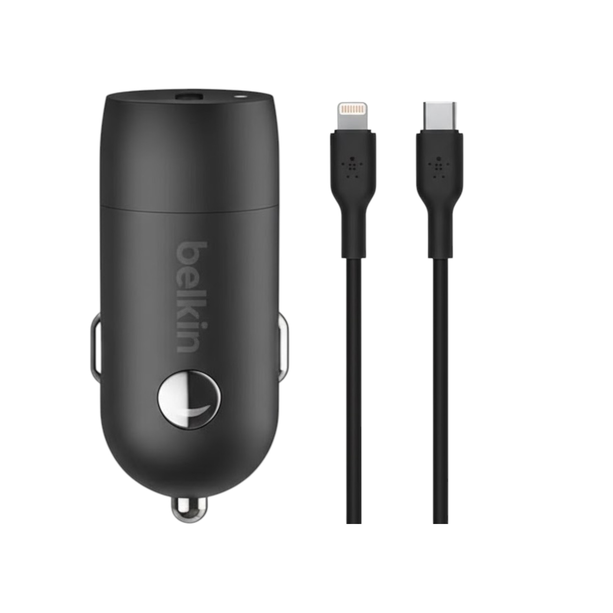 BELKIN Combo Chargeur Voiture USB-C (30W) + Câble Lightning 1m