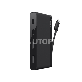 BELKIN Mini Hub 4 ports (avec Câble USB-C) (Noir)