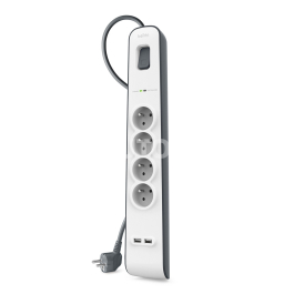 BELKIN Multiprise/Parafoudre 4 prises + 2 USB (2m)