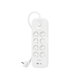 BELKIN Multiprise parafoudre 8 prises + USB-C + USB-A (2m)