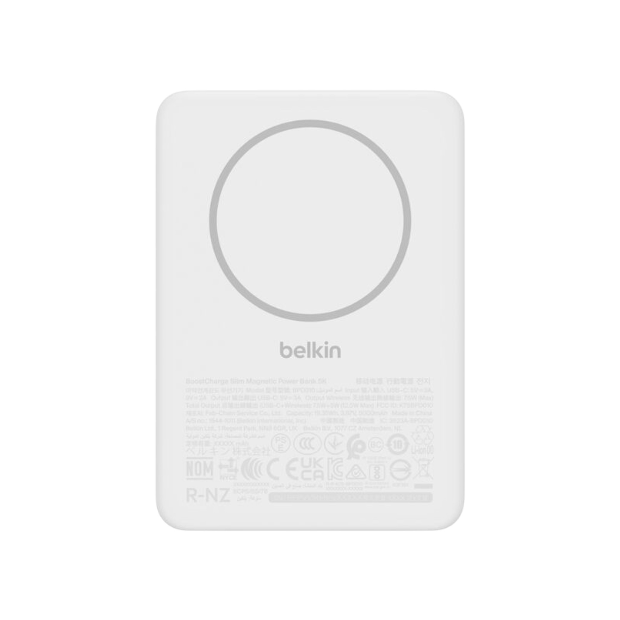 BELKIN PowerBank Magnétique Slim BoostCharge 5000mAh 7.5W (Blanc)