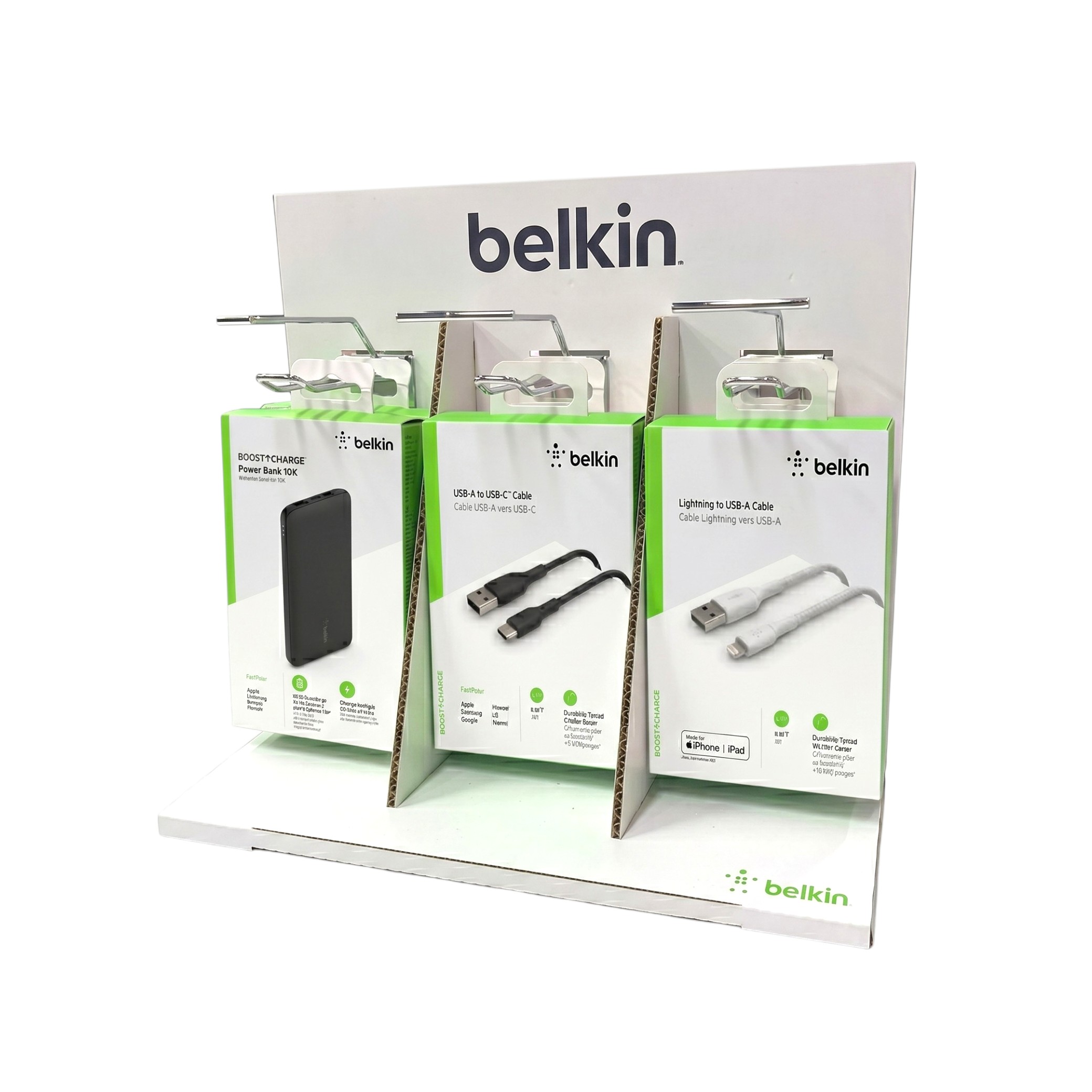 BELKIN Présentoir de Comptoir 3 Broches
