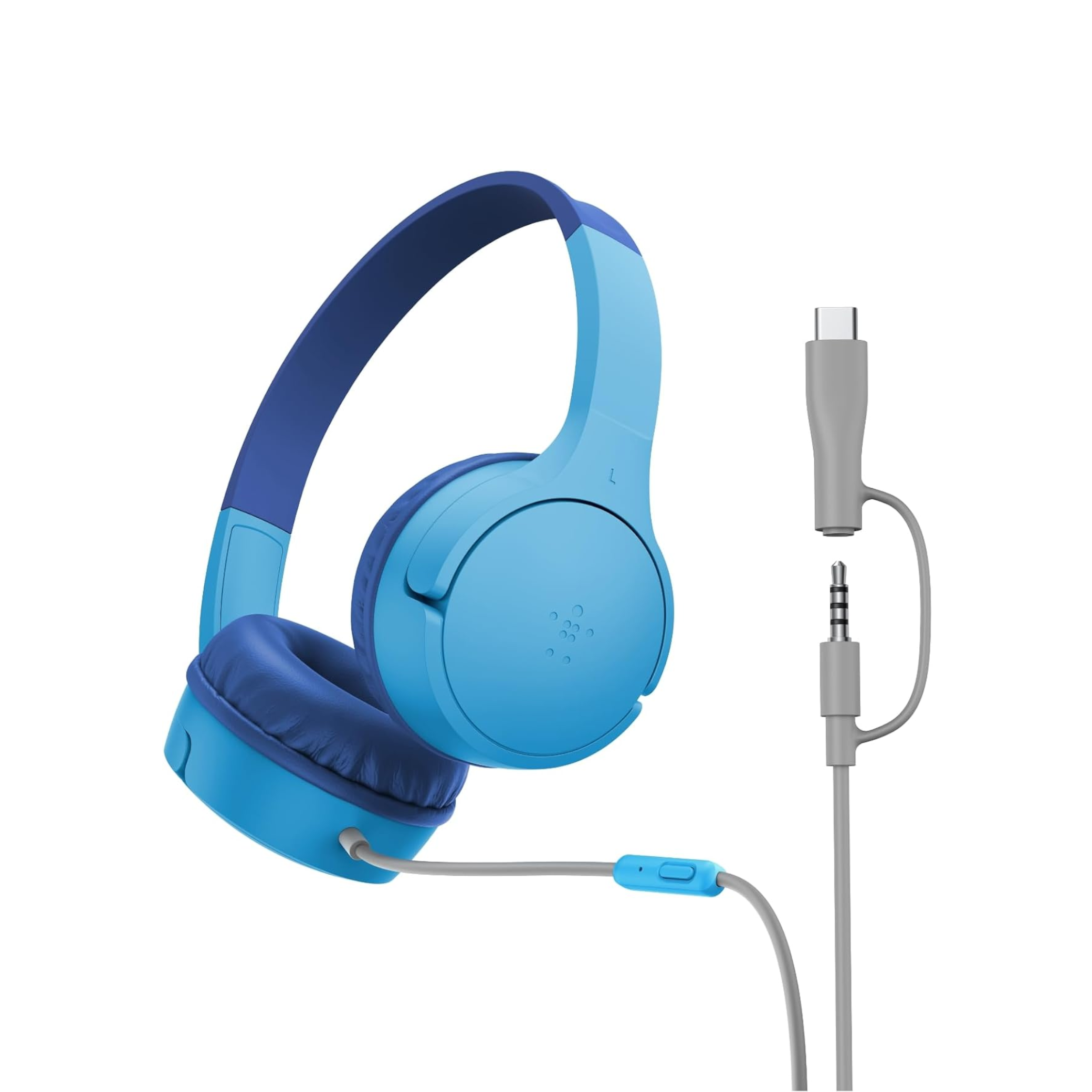BELKIN Soundform Mini Casque Filaire Enfant (USB-C/Jack) (Bleu)