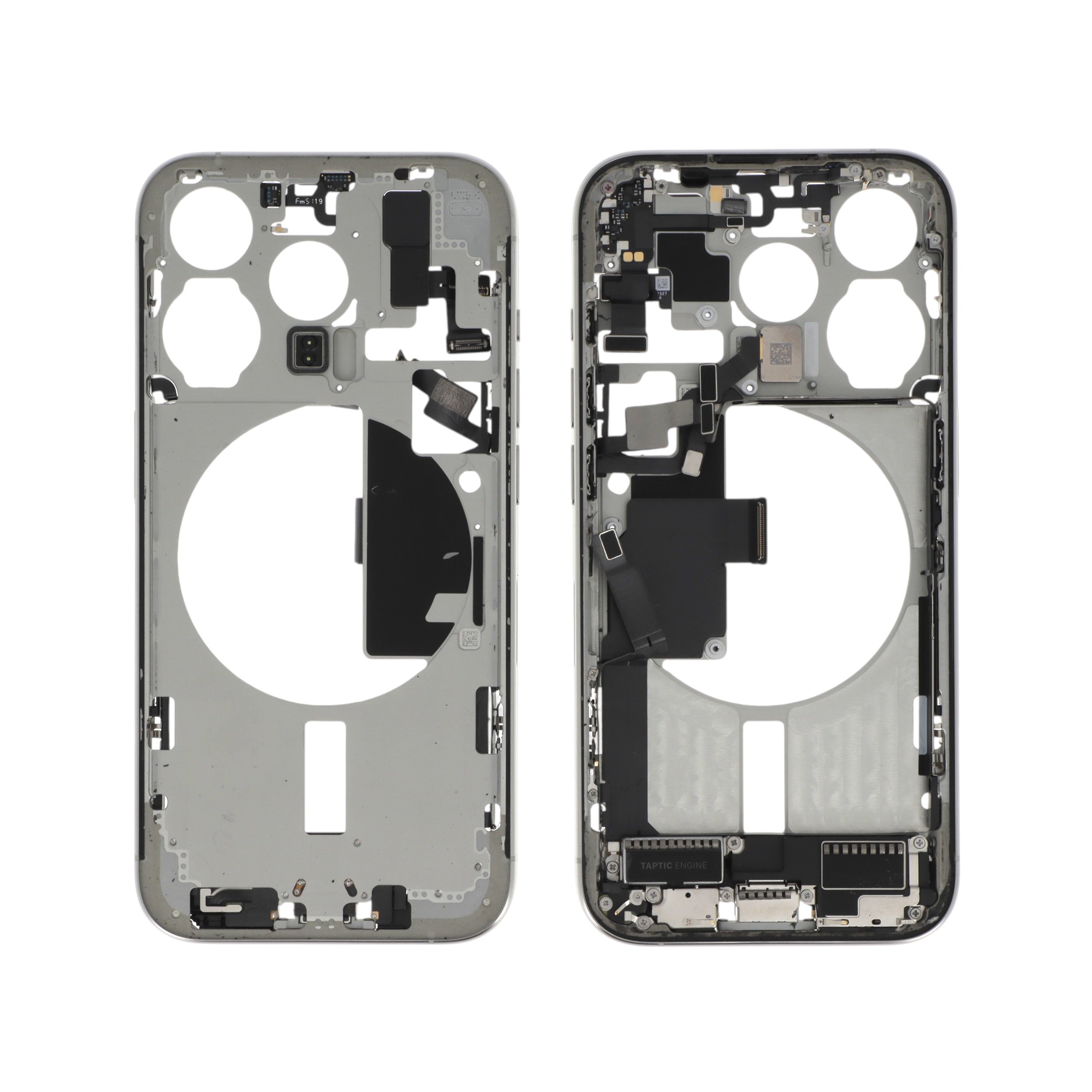 Châssis Central Titane Blanc iPhone 15 Pro (Avec Composants) (Pulled A)