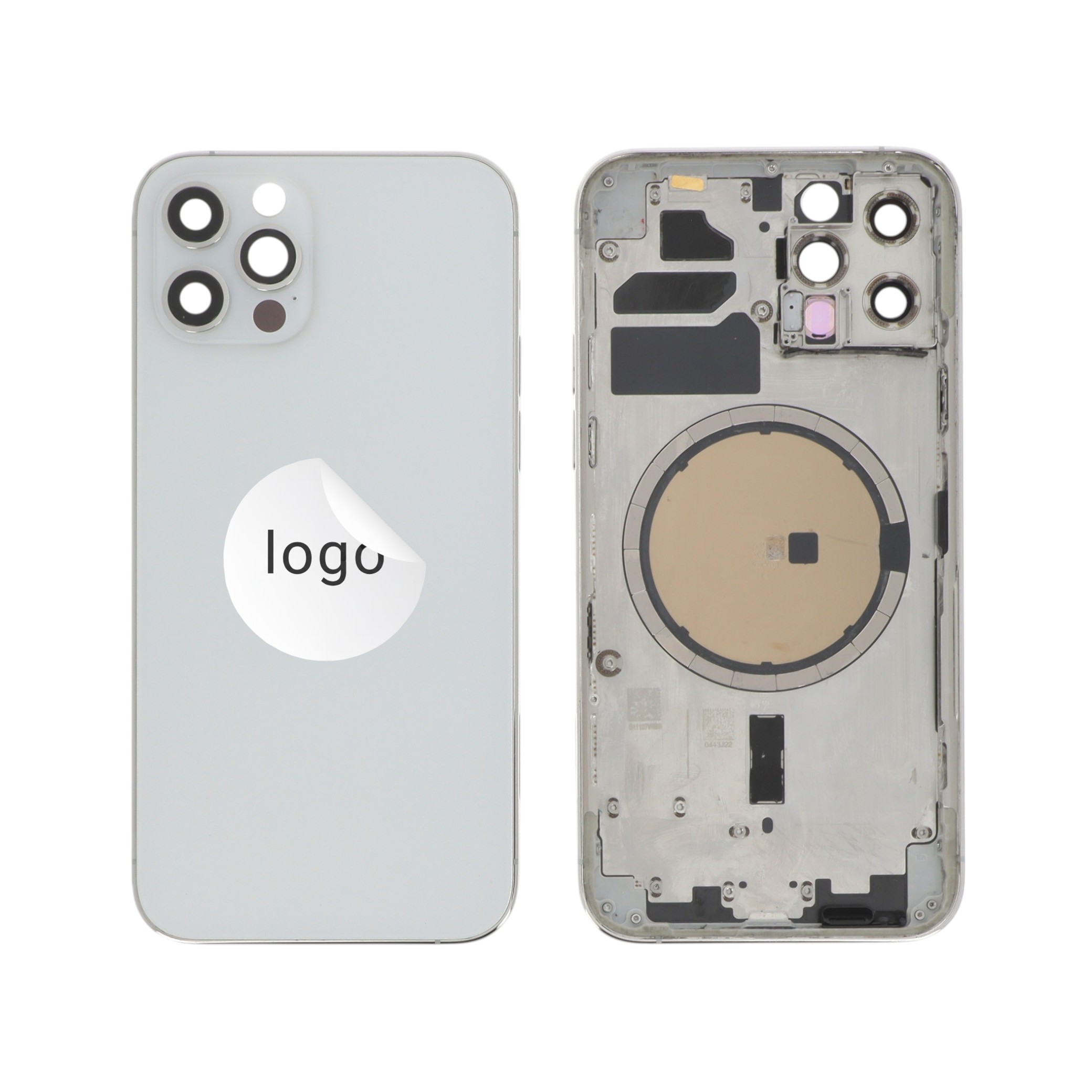 Châssis Complet (Coque Arrière Pré-montée) Argent iPhone 12 Pro (Pulled A)