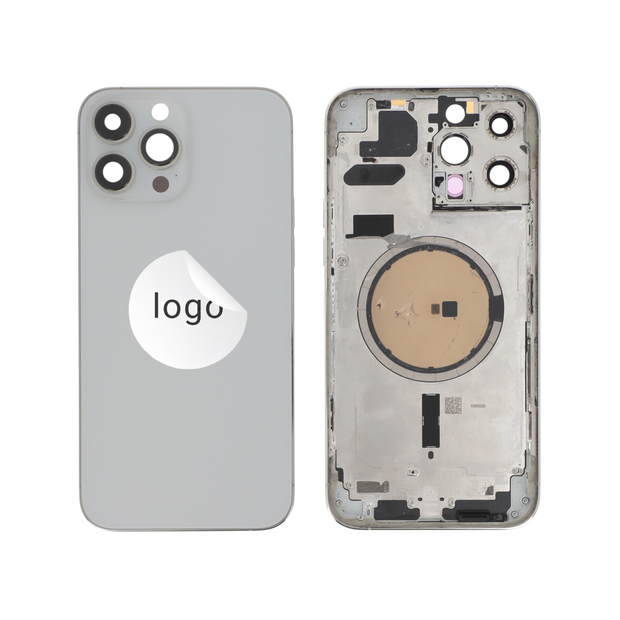 Châssis Complet (Coque Arrière Pré-montée) Argent iPhone 13 Pro Max (Pulled A)