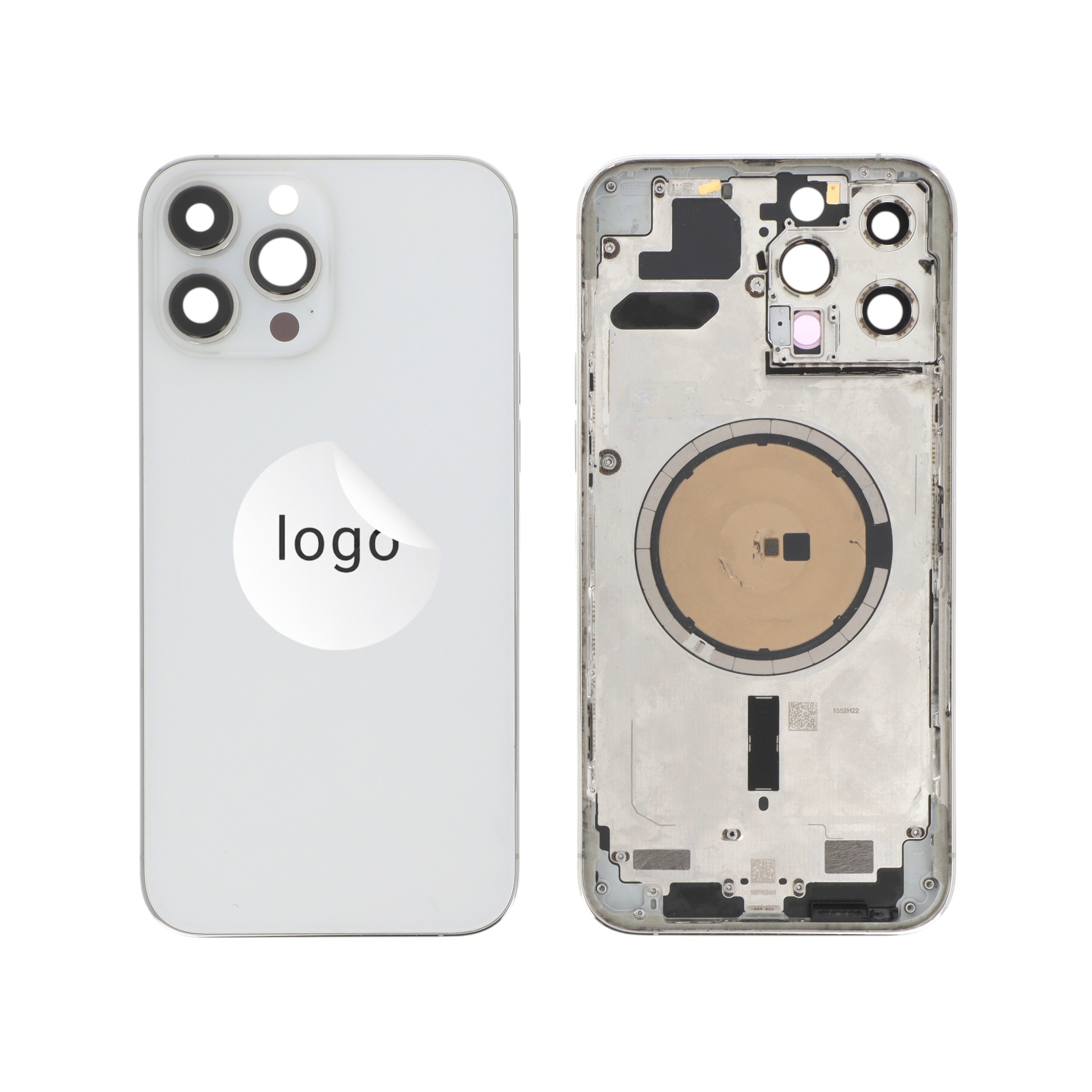 Châssis Complet (Coque Arrière Pré-montée) Argent iPhone 13 Pro Max (Pulled B)