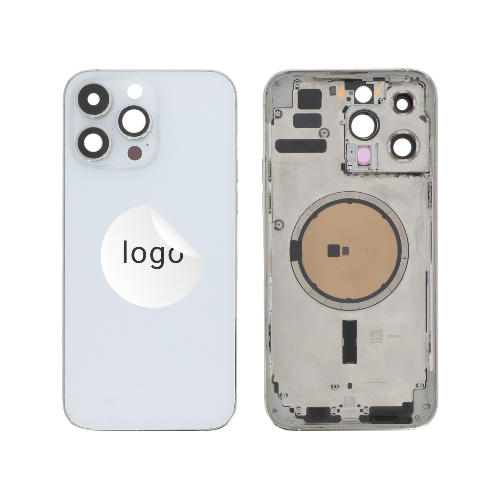 Châssis Complet (Coque Arrière Pré-montée) Argent iPhone 14 Pro Max (Pulled B)