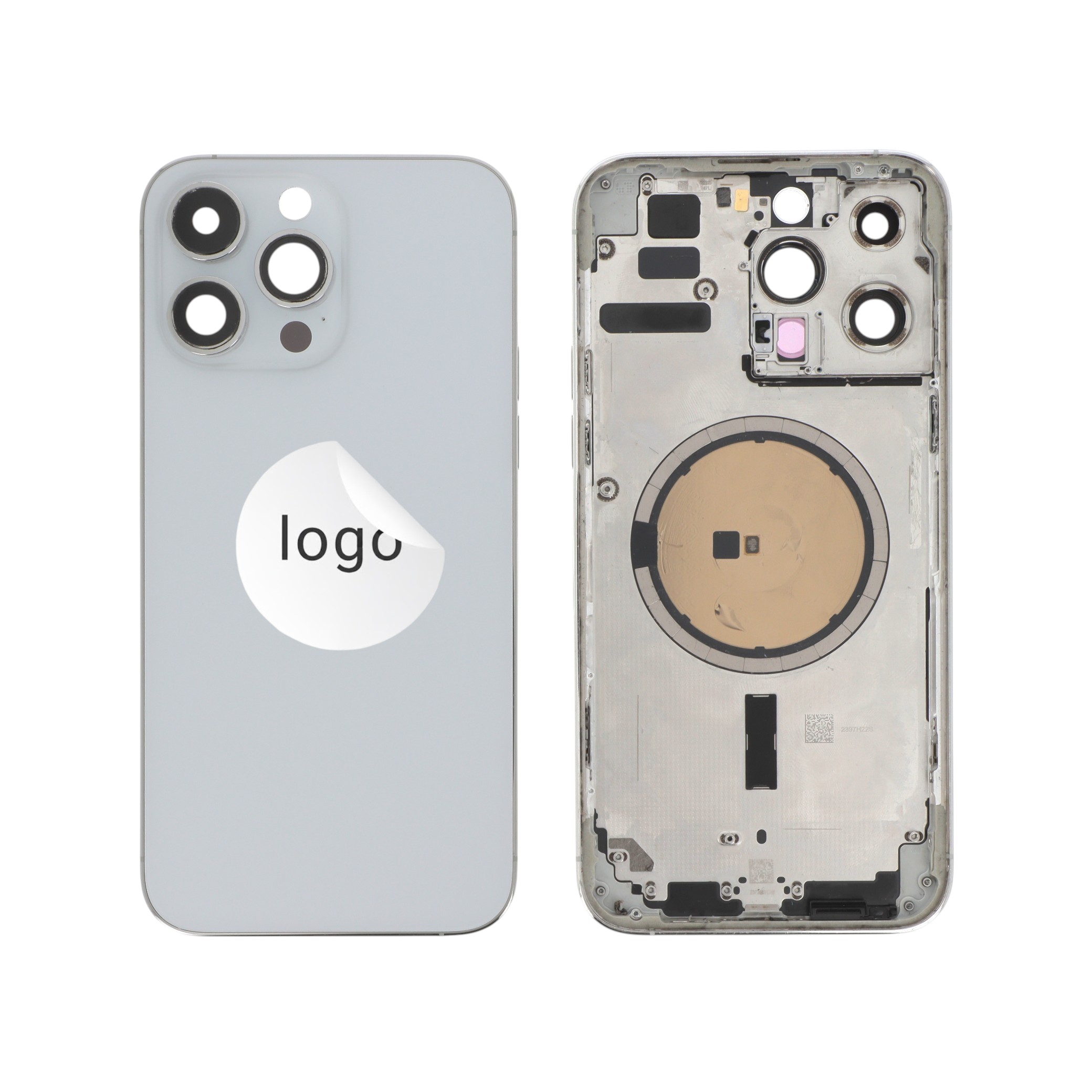 Châssis Complet (Coque Arrière Pré-montée) Argent iPhone 14 Pro Max (Pulled C)