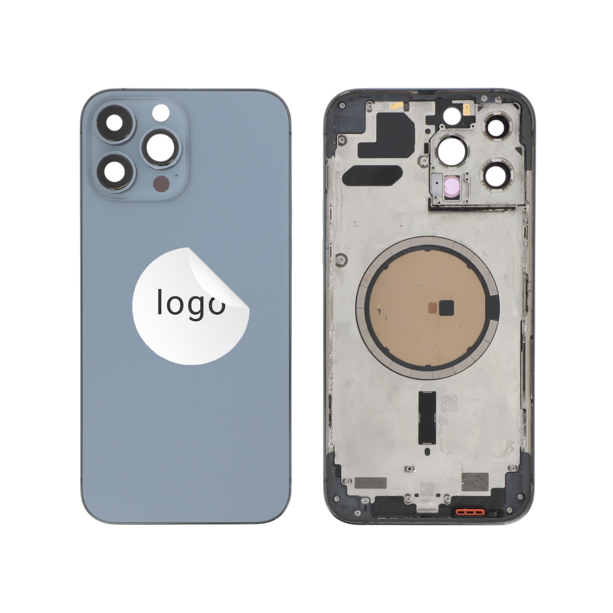 Châssis Complet (Coque Arrière Pré-montée) Bleu Alpin iPhone 13 Pro Max (Pulled B)