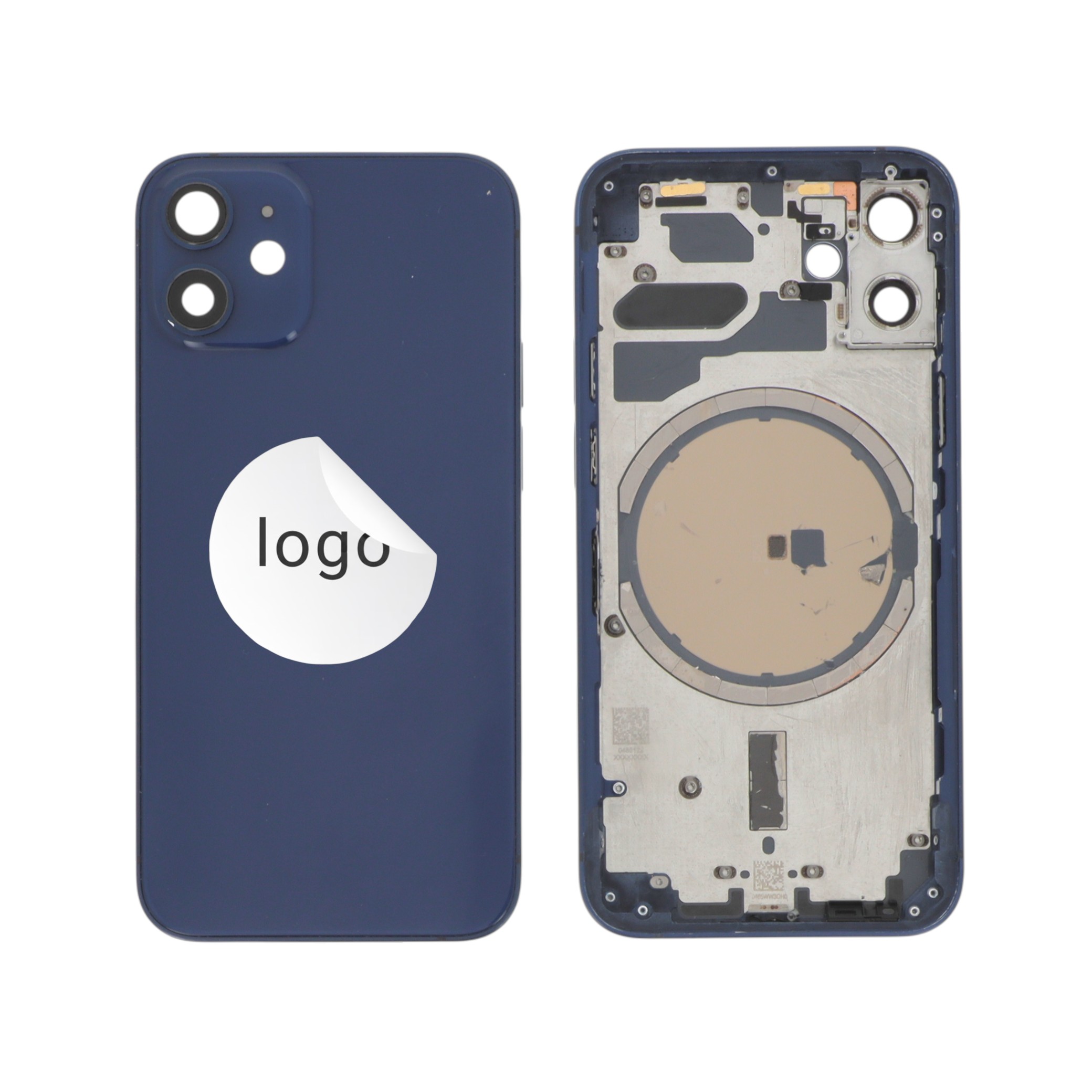 Châssis Complet (Coque Arrière Pré-montée) Bleu iPhone 12 Mini (Pulled B)