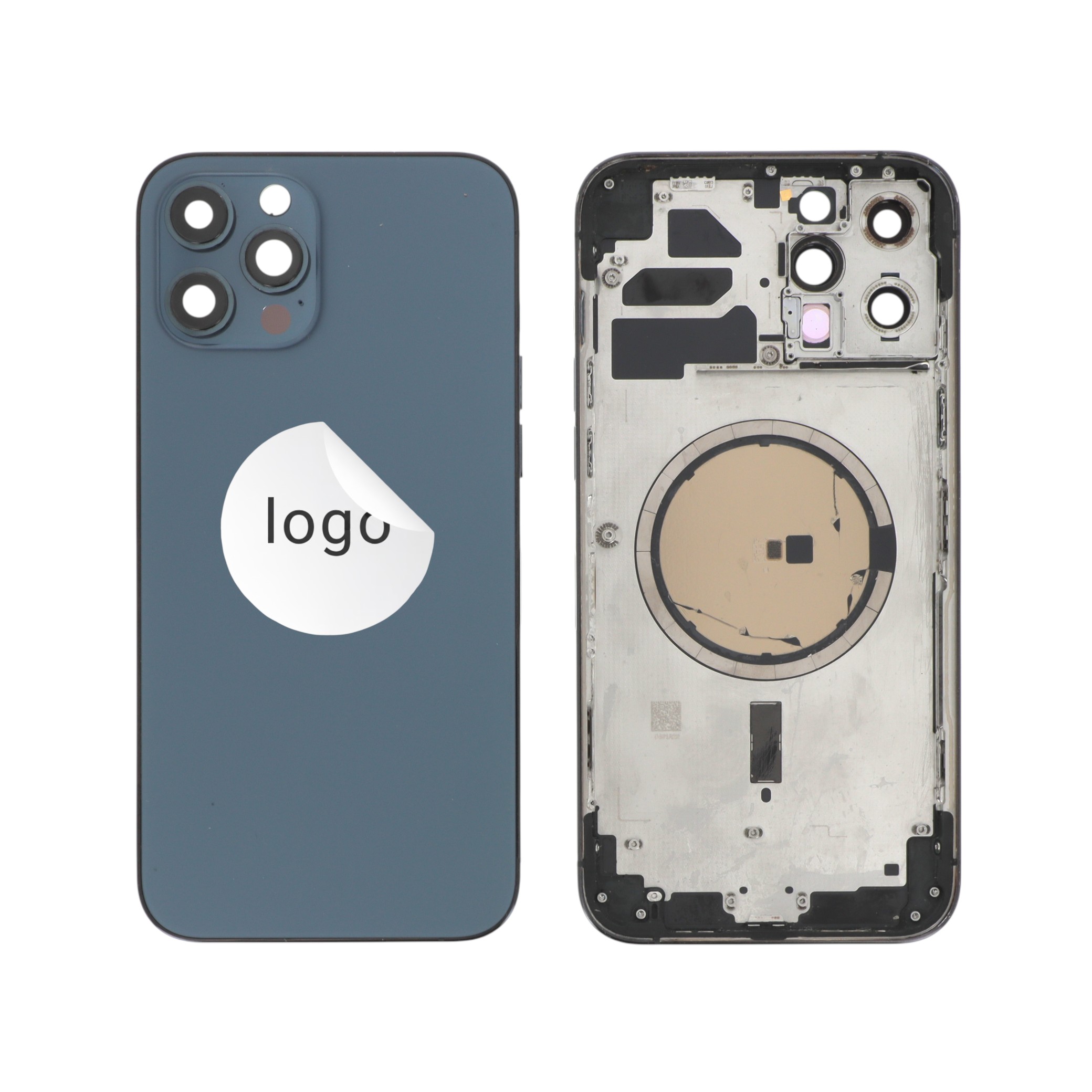 Châssis Complet (Coque Arrière Pré-montée) Bleu iPhone 12 Pro Max (Pulled A)