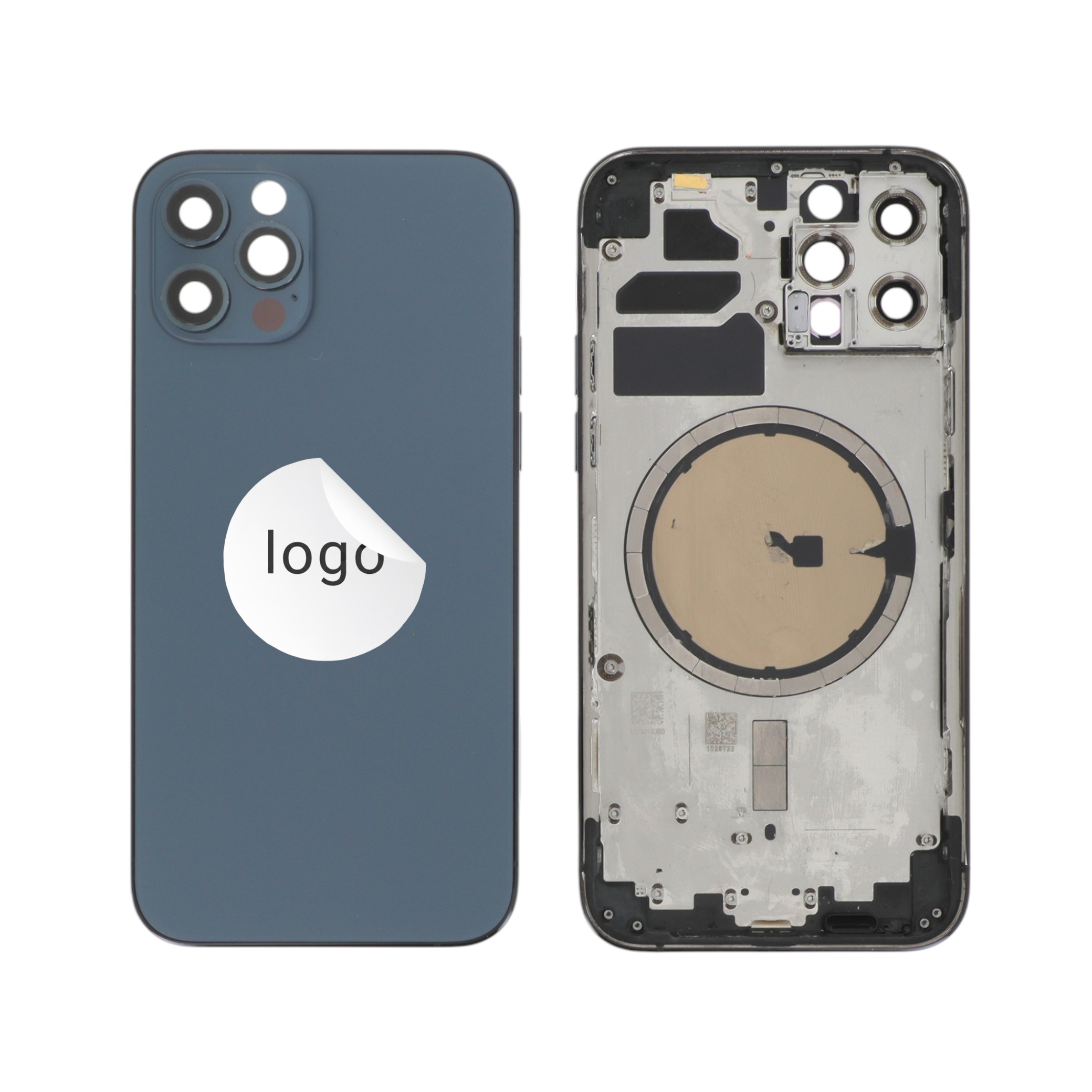 Châssis Complet (Coque Arrière Pré-montée) Bleu iPhone 12 Pro (Pulled A)