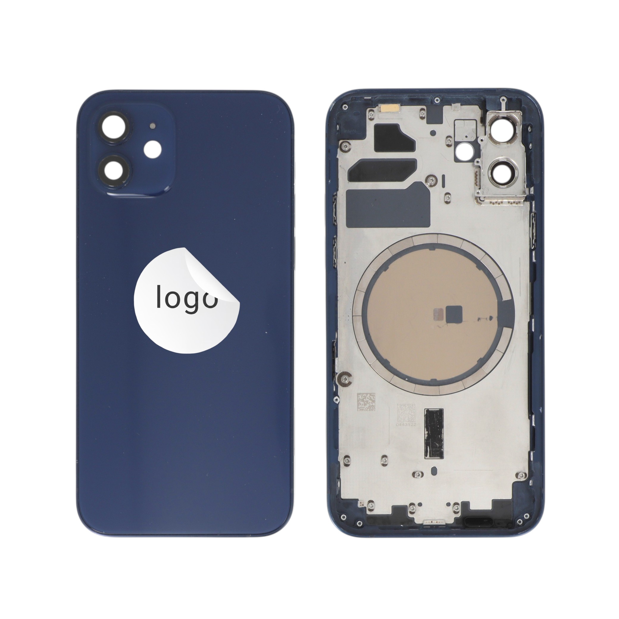 Châssis Complet (Coque Arrière Pré-montée) Bleu iPhone 12 (Pulled A)