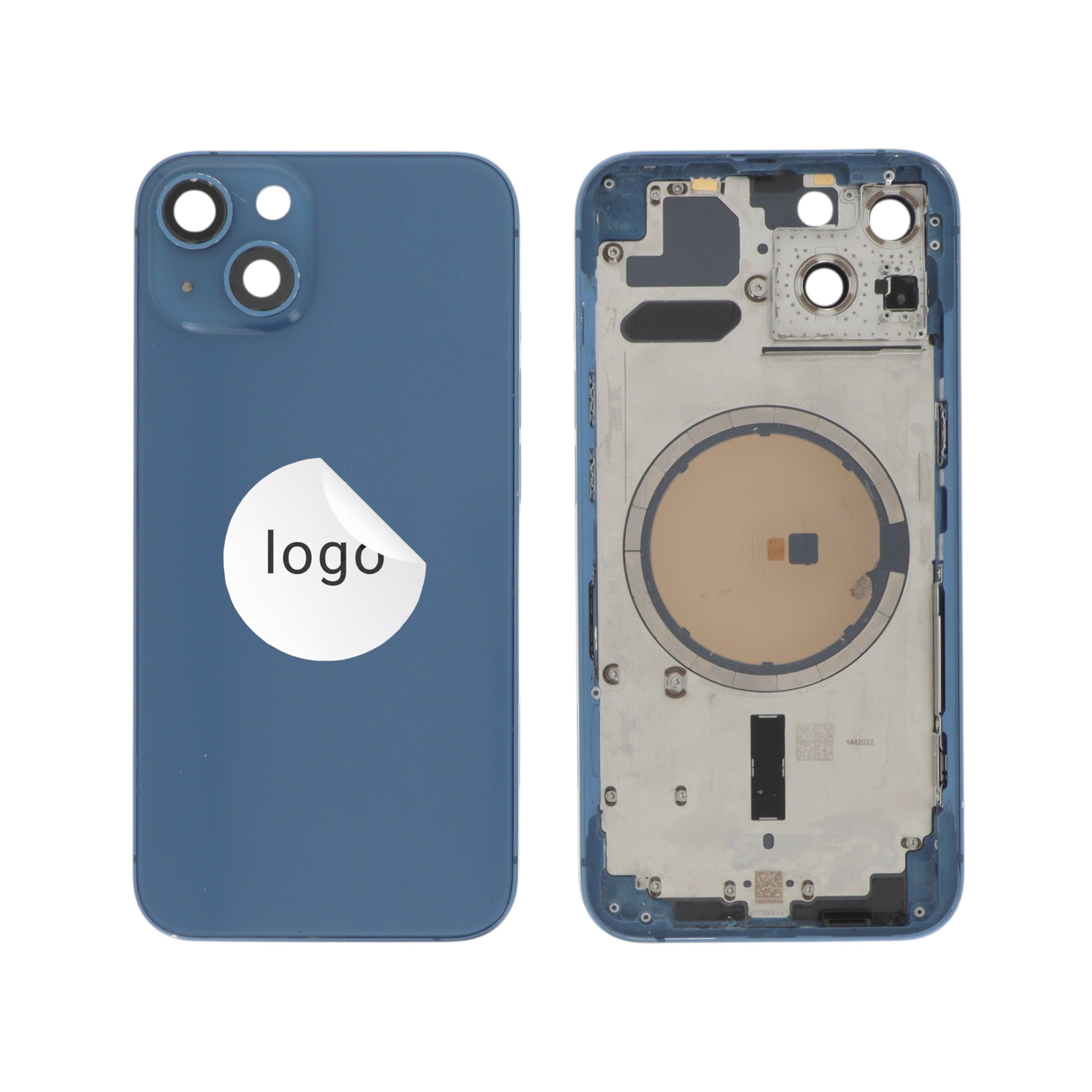 Châssis Complet (Coque Arrière Pré-montée) Bleu iPhone 13 (Pulled B)