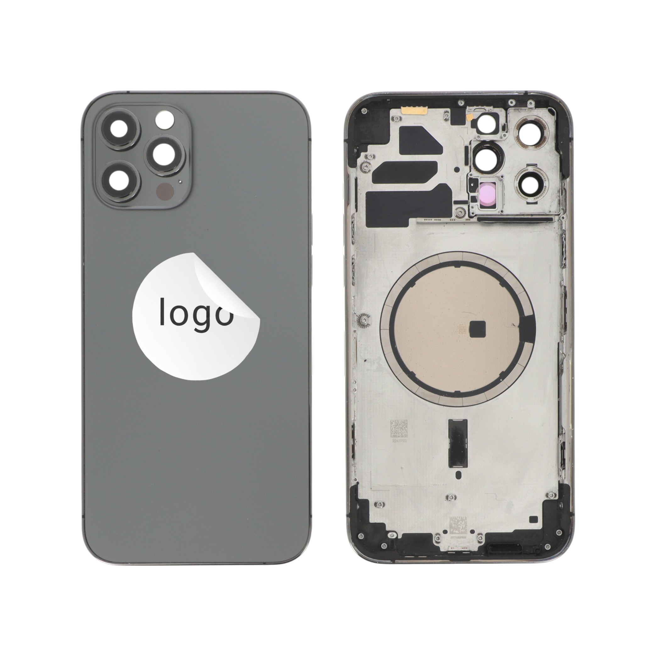 Châssis Complet (Coque Arrière Pré-montée) Graphite iPhone 12 Pro Max (Pulled A)