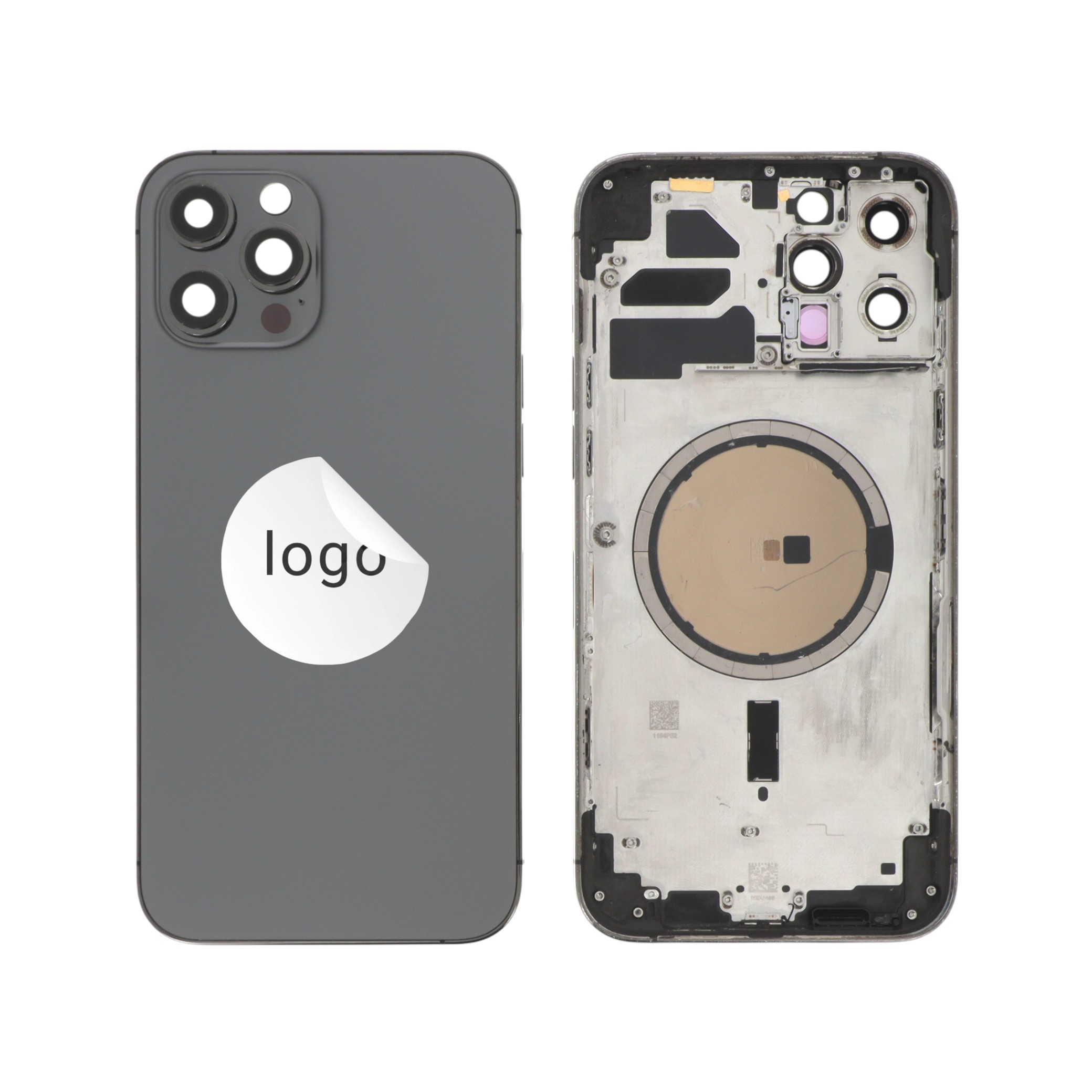 Châssis Complet (Coque Arrière Pré-montée) Graphite iPhone 12 Pro Max (Pulled B)