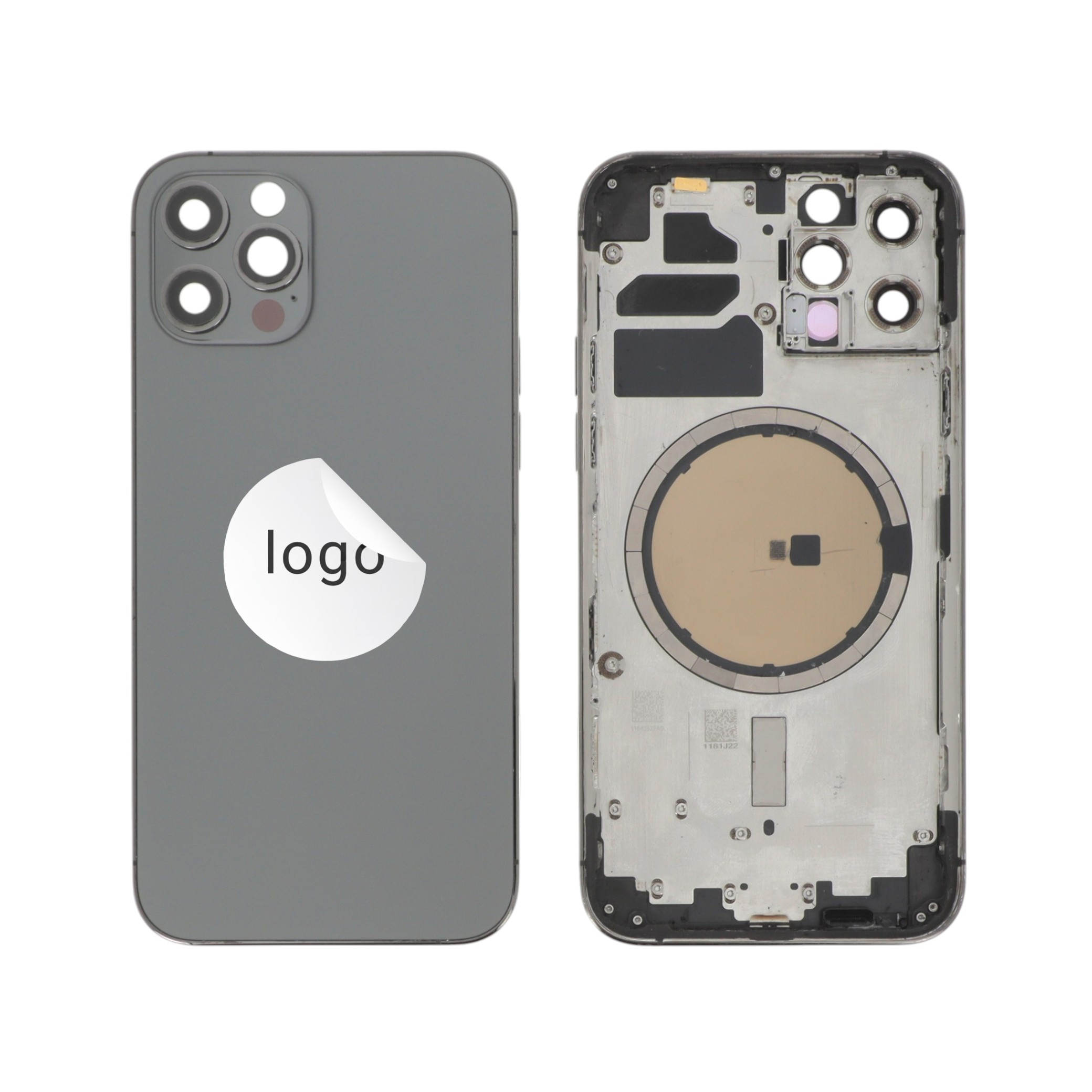 Châssis Complet (Coque Arrière Pré-montée) Graphite iPhone 12 Pro (Version US) (Pulled A)