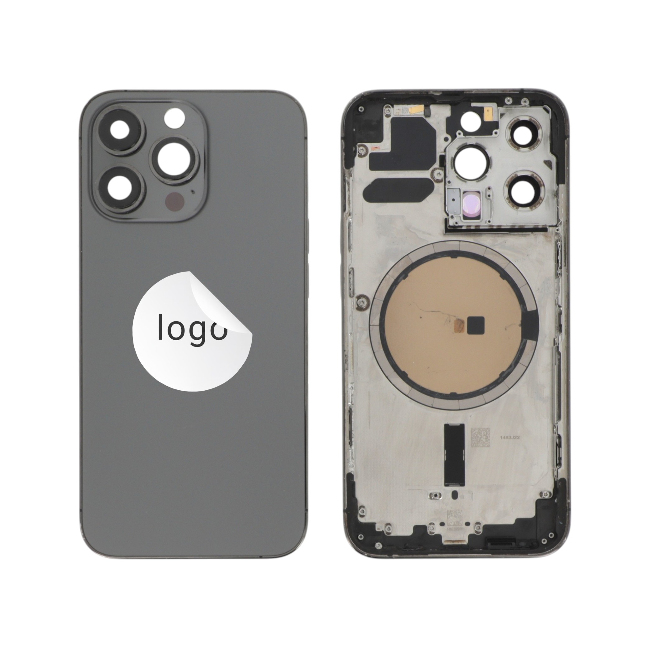 Châssis Complet (Coque Arrière Pré-montée) Graphite iPhone 13 Pro (Pulled B)