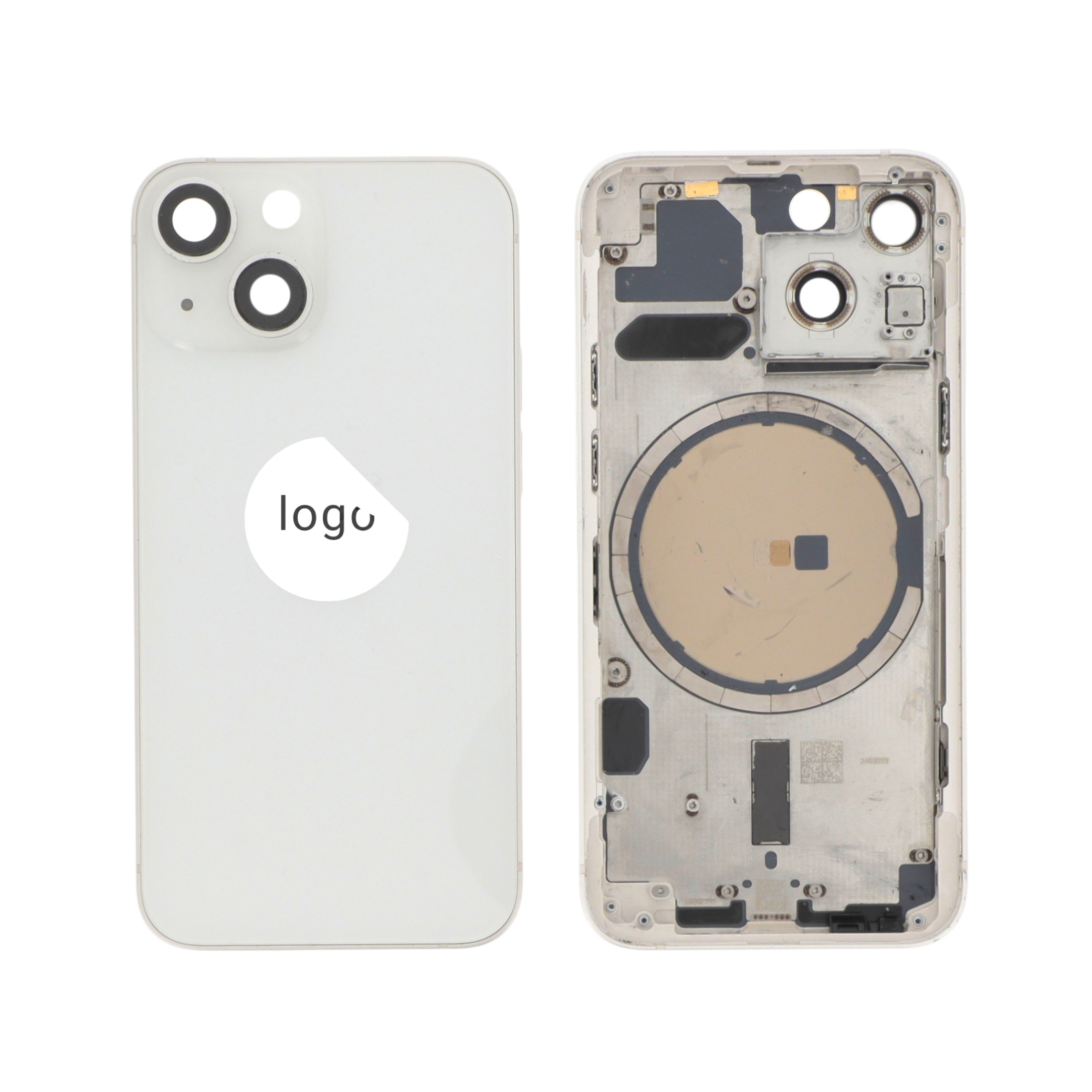 Châssis Complet (Coque Arrière Pré-montée) Lumière Stellaire iPhone 13 Mini (Pulled A)