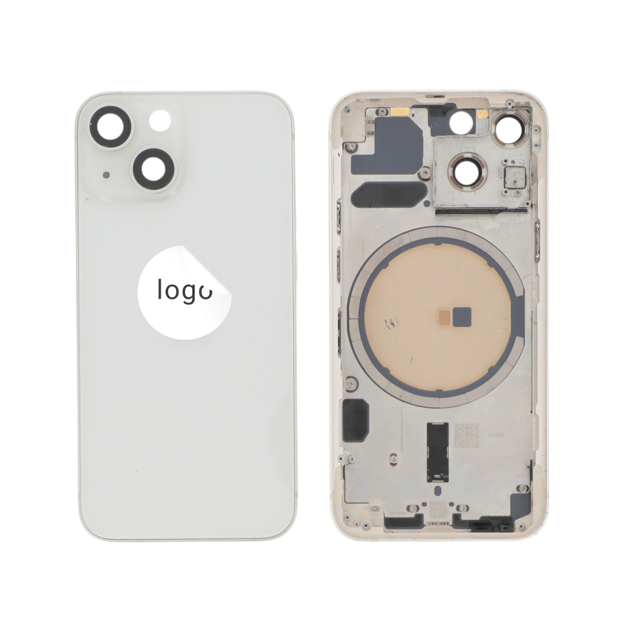 Châssis Complet (Coque Arrière Pré-montée) Lumière Stellaire iPhone 13 Mini (Pulled B)