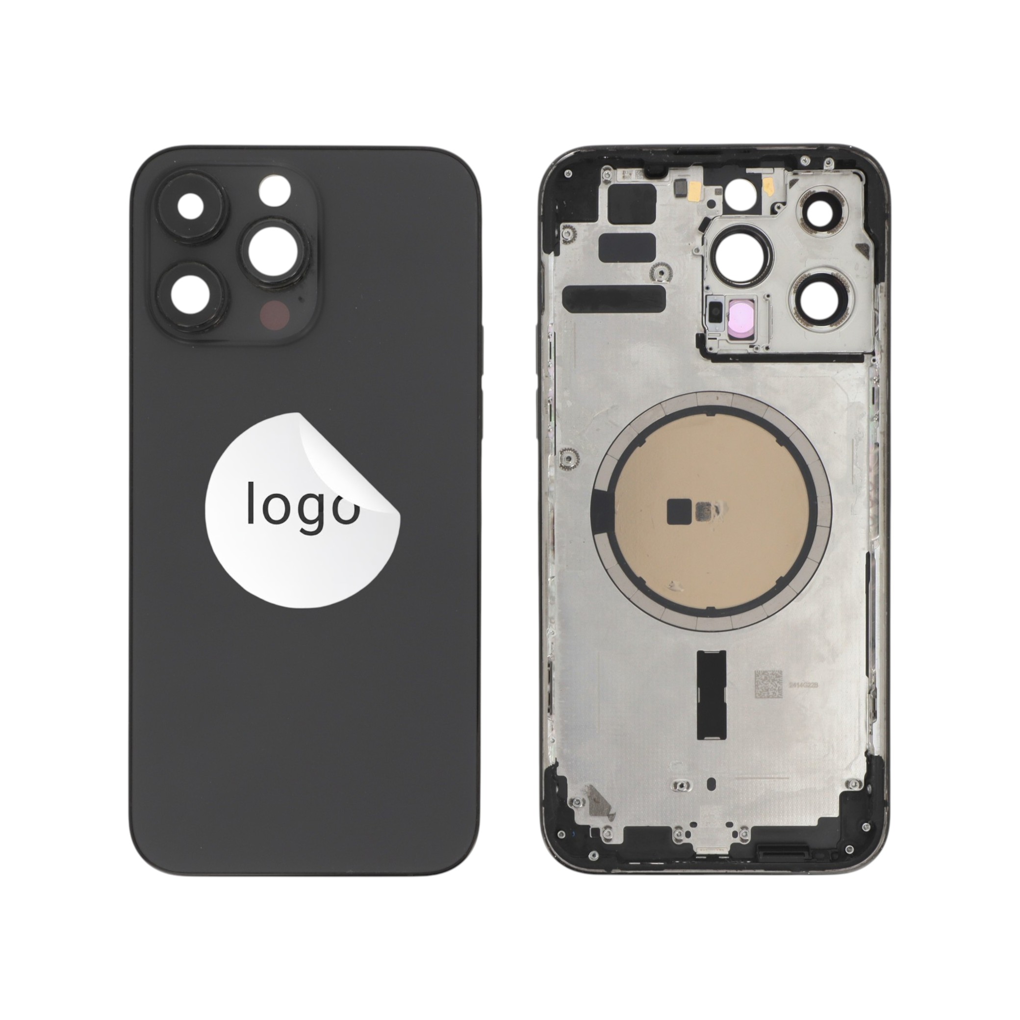 Châssis Complet (Coque Arrière Pré-montée) Noir Sidéral iPhone 14 Pro Max (Pulled A)