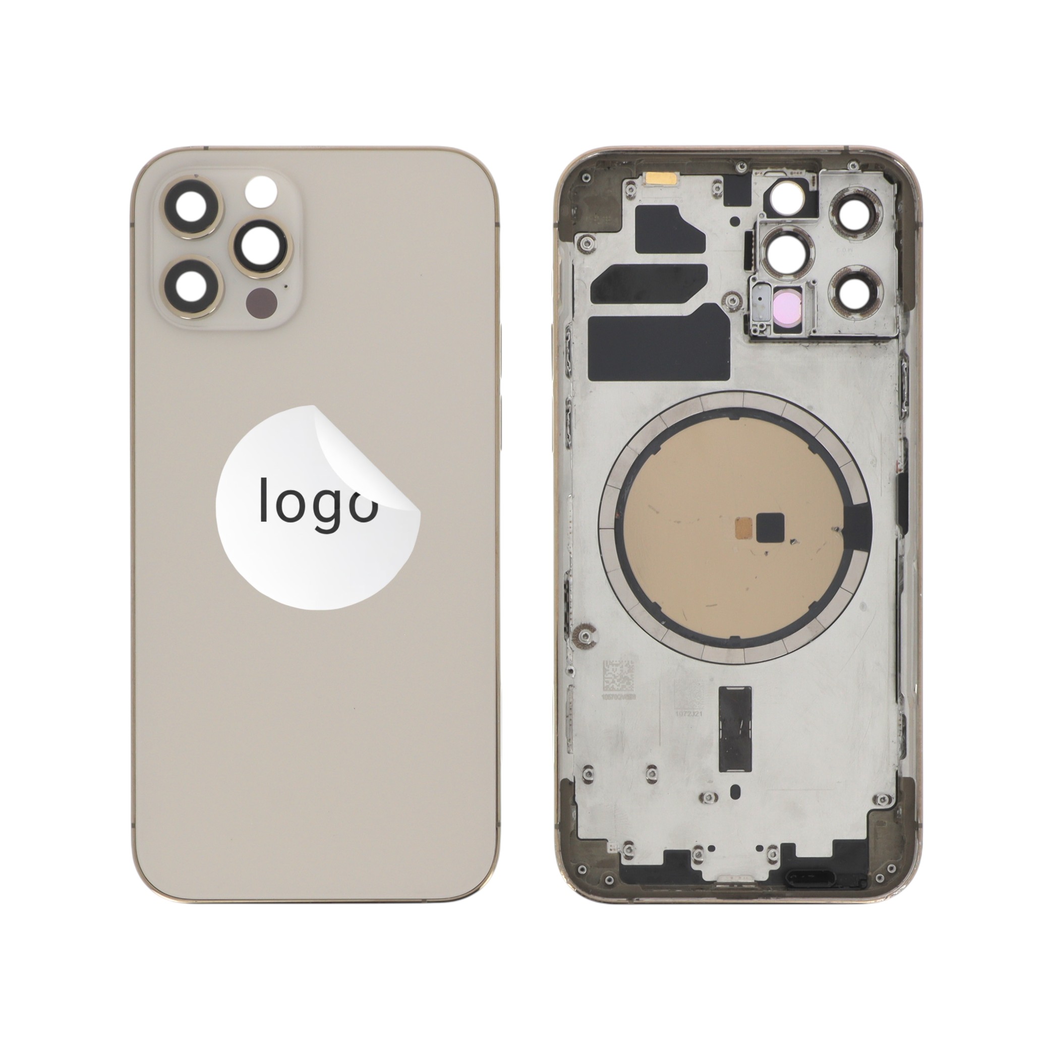 Châssis Complet (Coque Arrière Pré-montée) Or iPhone 12 Pro Max (Pulled A)