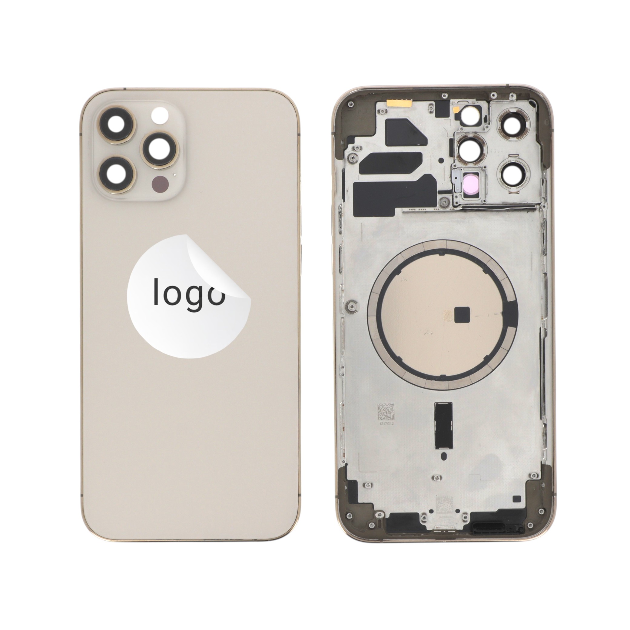 Châssis Complet (Coque Arrière Pré-montée) Or iPhone 12 Pro Max (Pulled B)