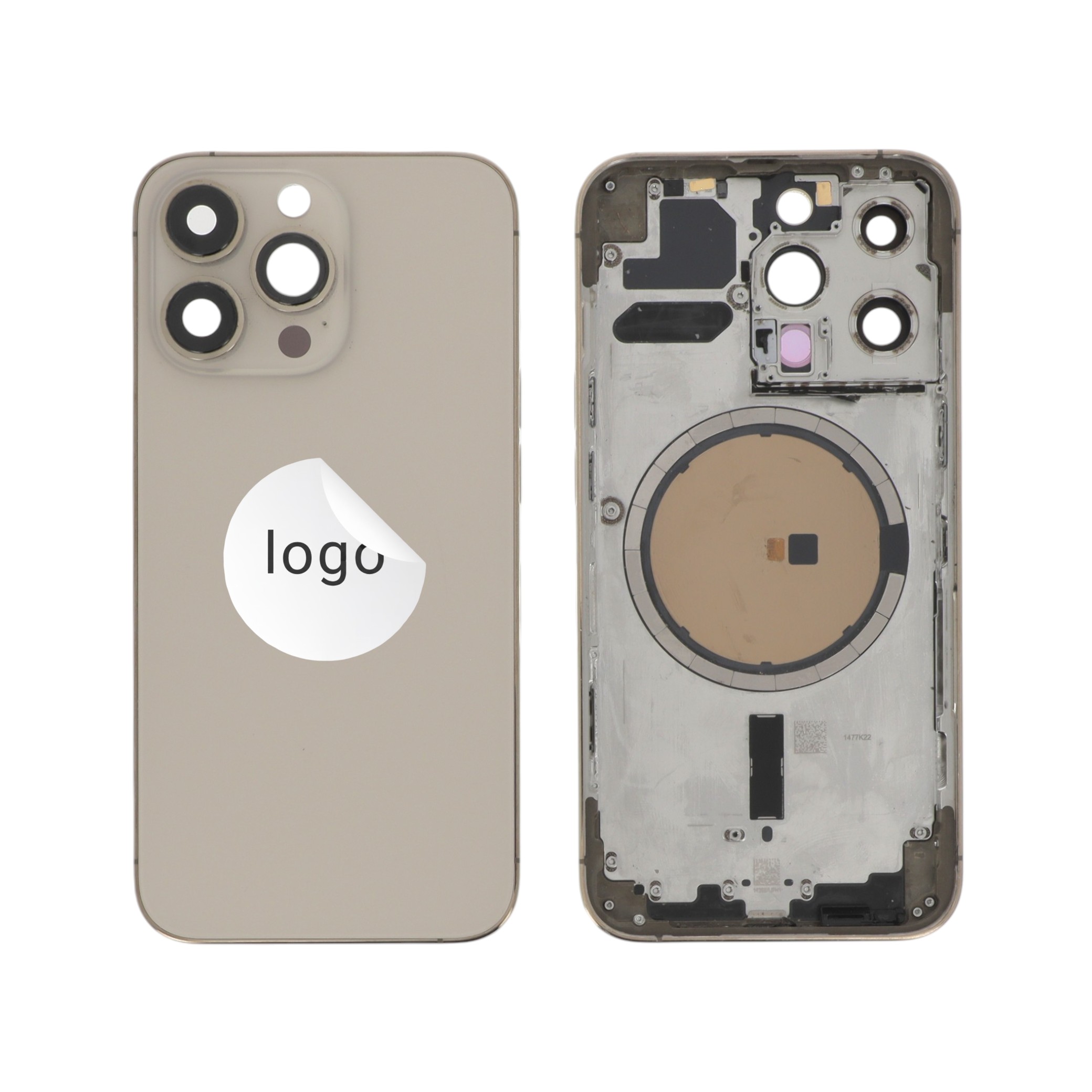 Châssis Complet (Coque Arrière Pré-montée) Or iPhone 13 Pro (Pulled B)