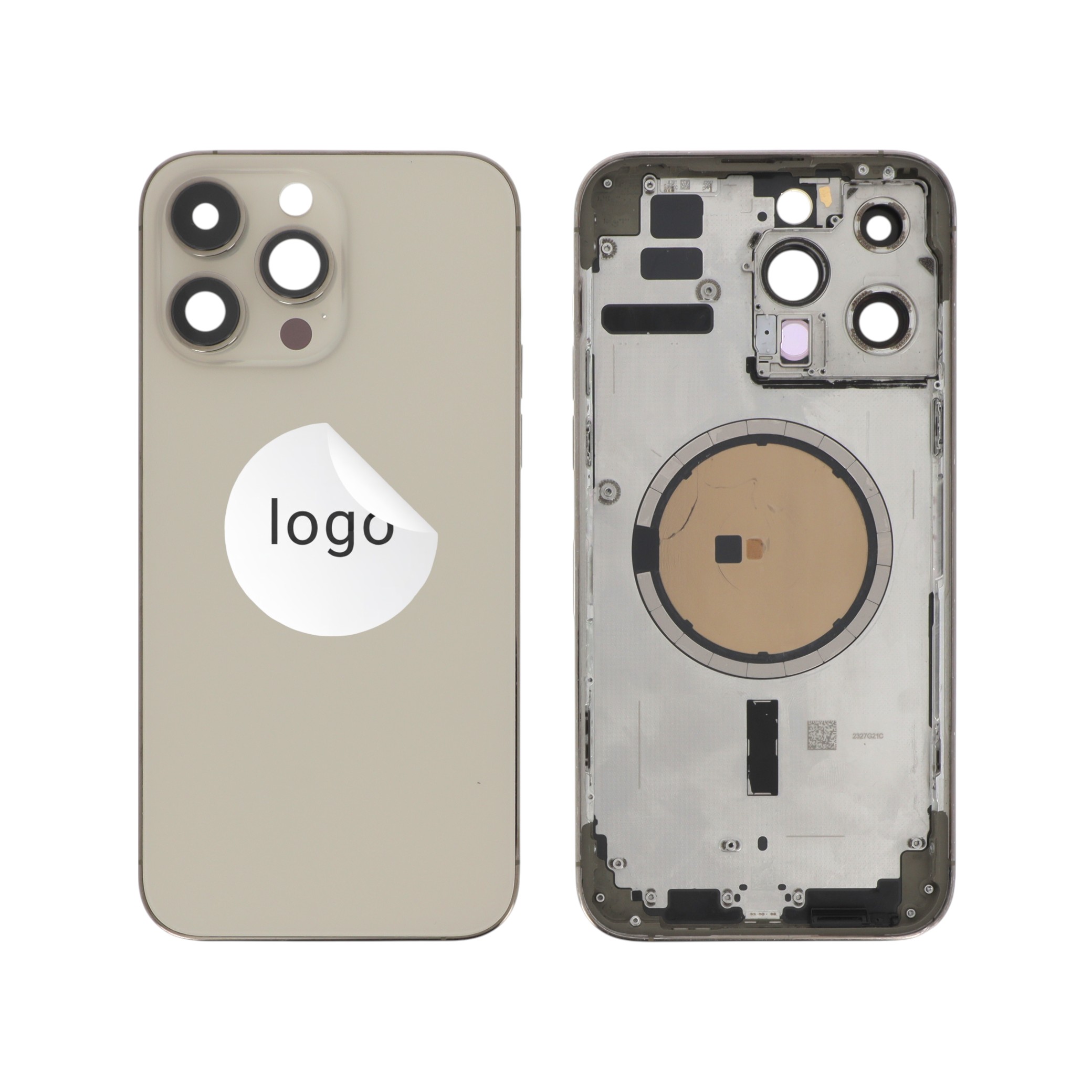 Châssis Complet (Coque Arrière Pré-montée) Or iPhone 14 Pro Max (Pulled A)