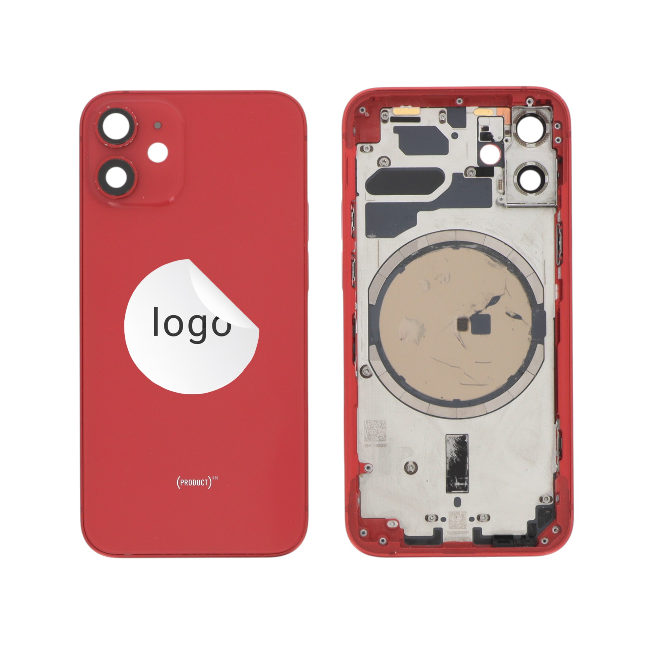 Châssis Complet (Coque Arrière Pré-montée) Rouge iPhone 12 Mini (Pulled A)