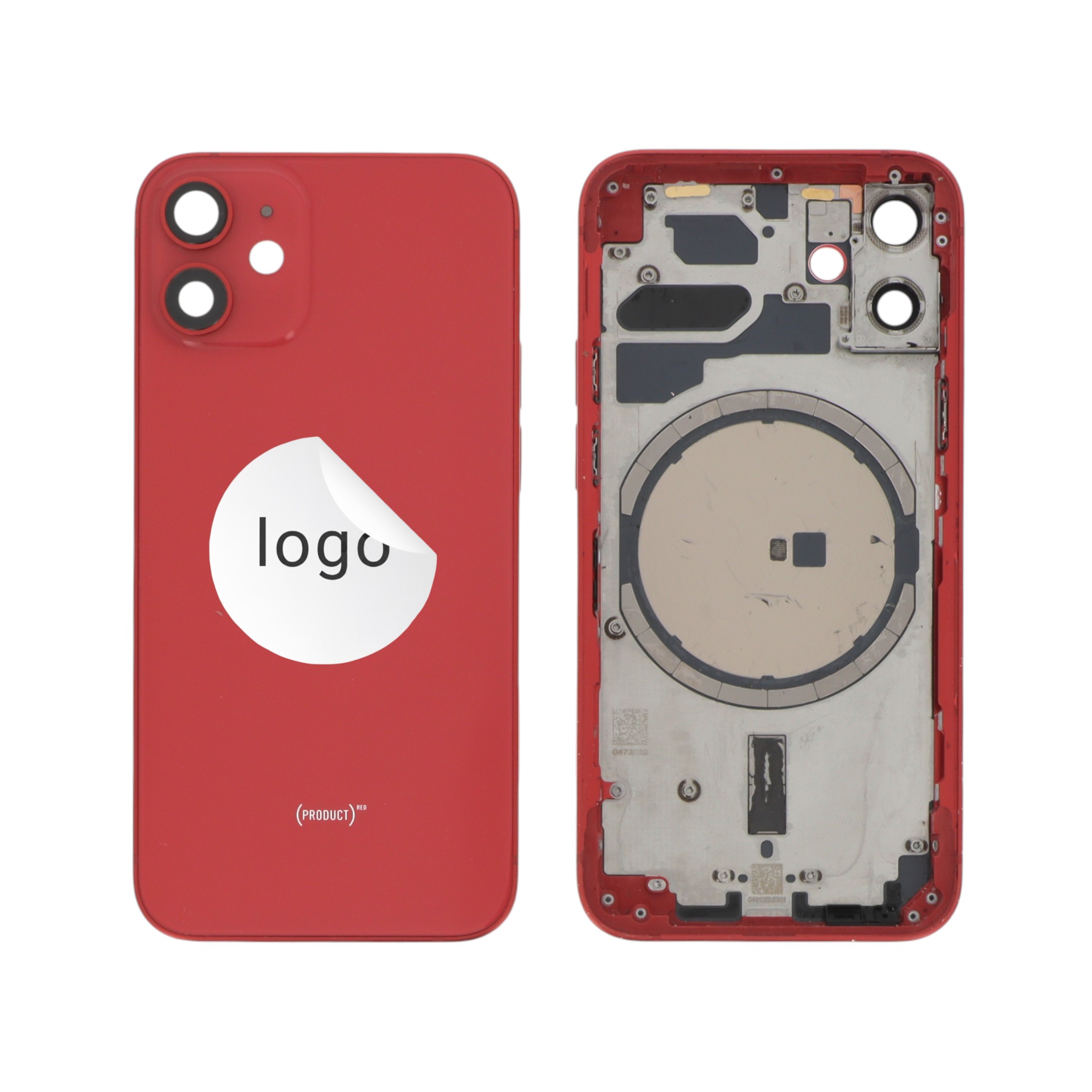 Châssis Complet (Coque Arrière Pré-montée) Rouge iPhone 12 Mini (Pulled B)