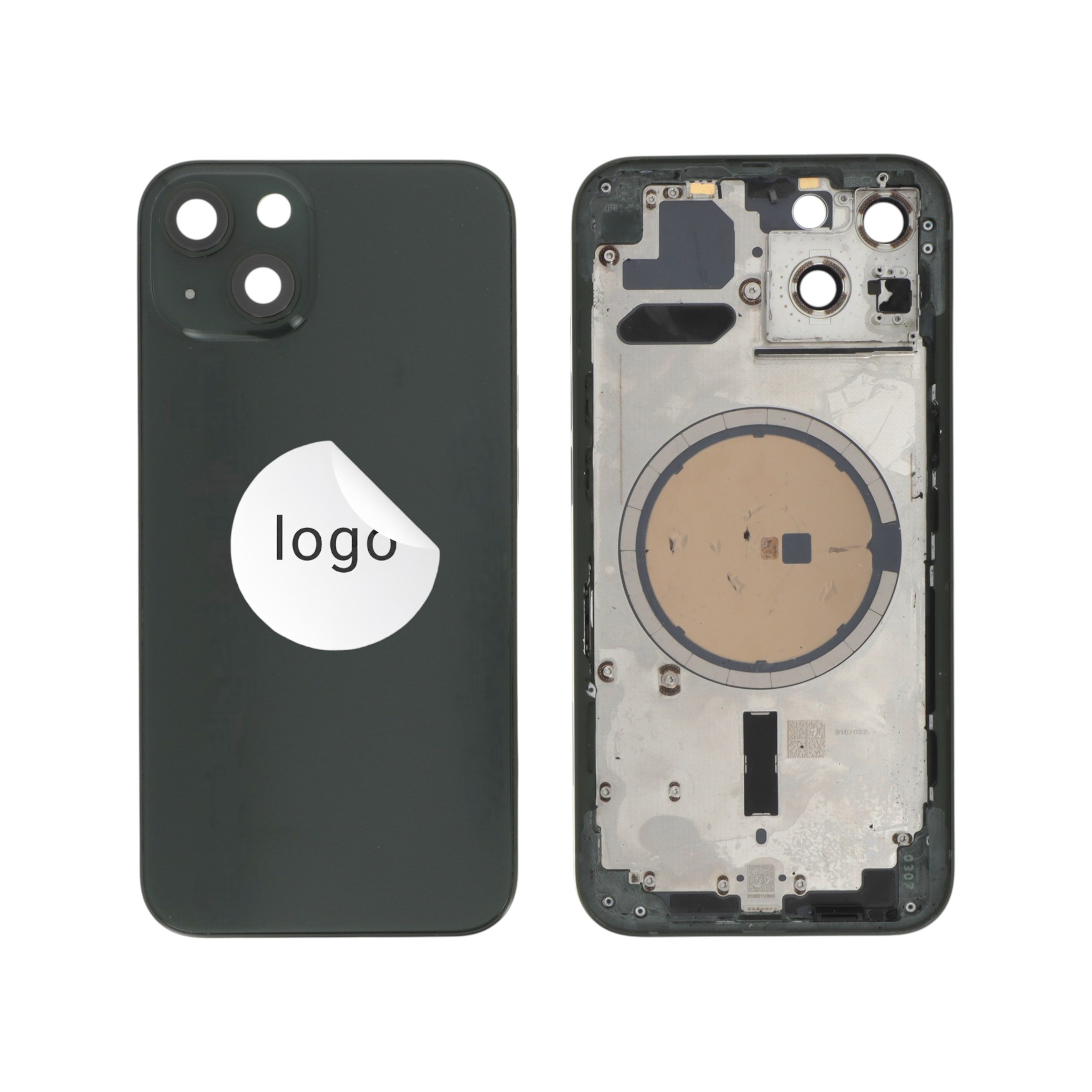 Châssis Complet (Coque Arrière Pré-montée) Vert iPhone 13 (Pulled B)