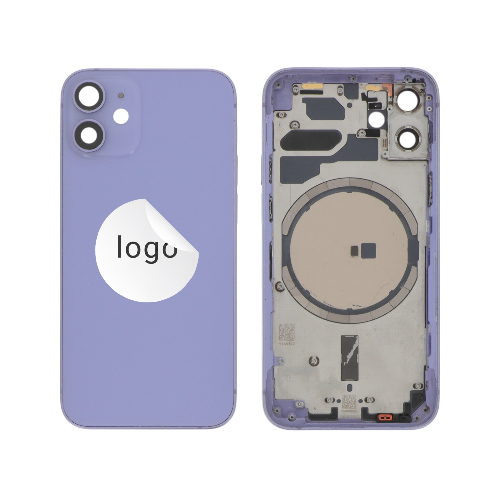 Châssis Complet (Coque Arrière Pré-montée) Violet iPhone 12 Mini (Pulled B)