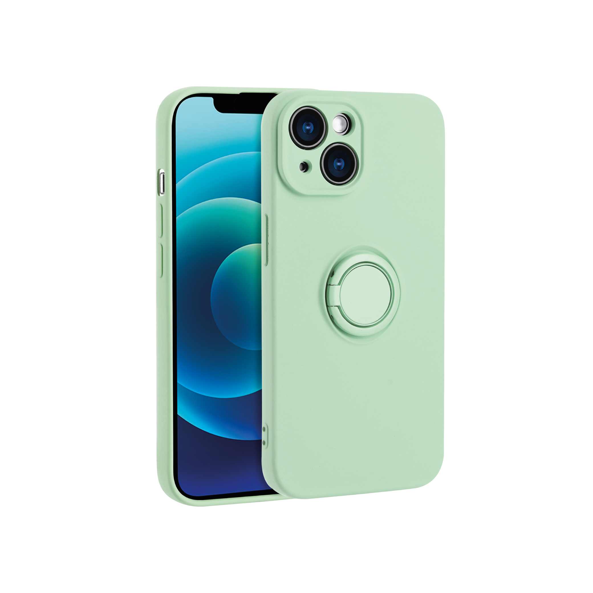 Coque Finger Grip iPhone 16e (Vert Pastel)