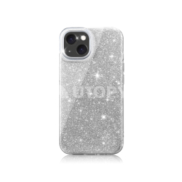 Coque Glitter iPhone 16 Plus (Argent)
