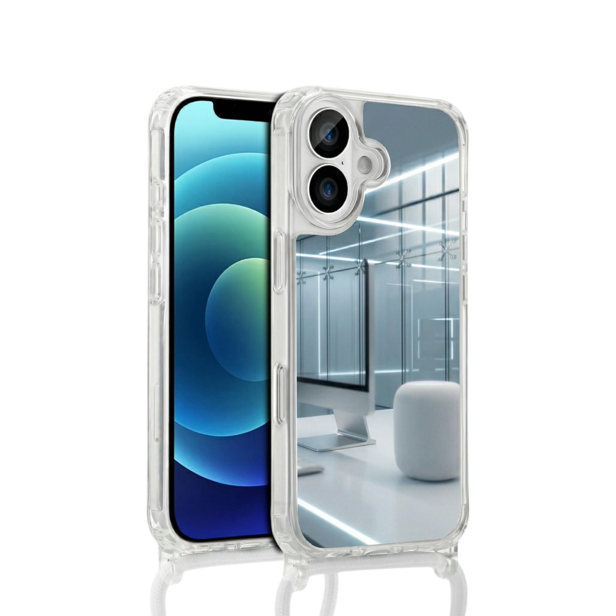 COVERME Coque Miroir iPhone Air (Cordon Blanc)